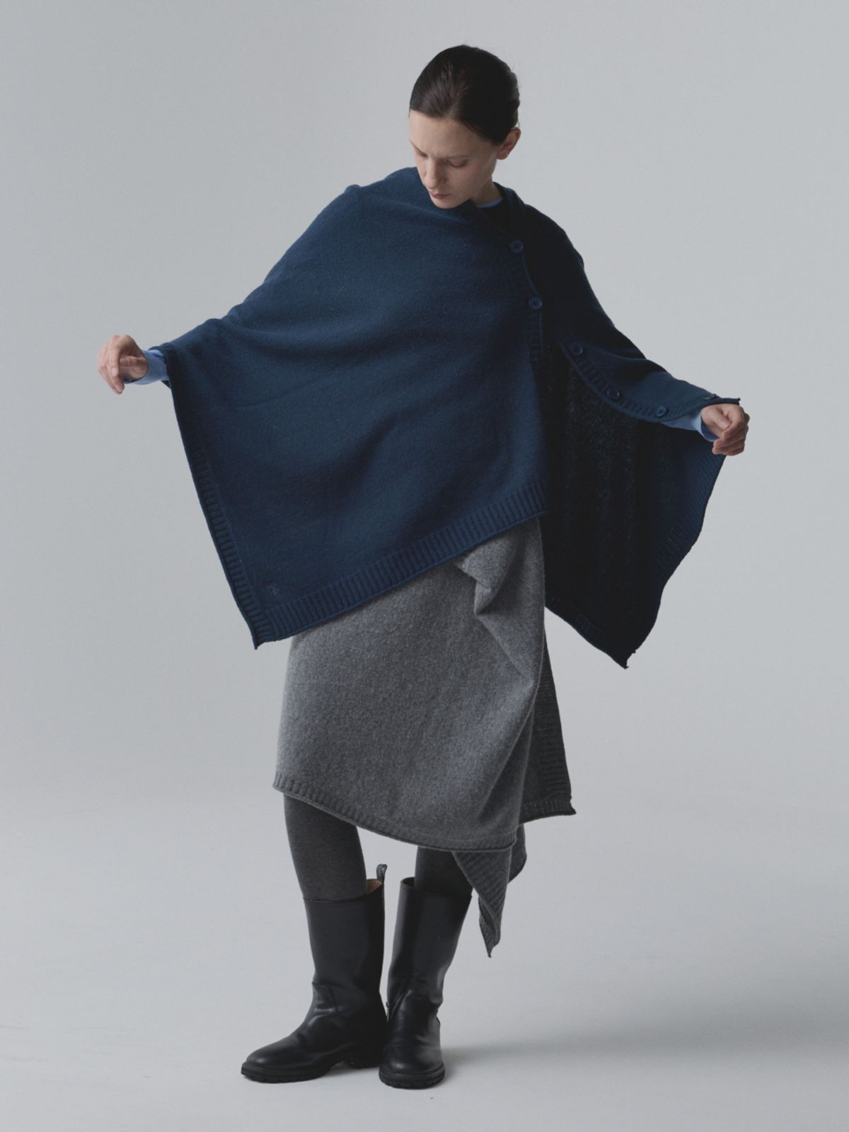 아코크(ACOC) Modular Wrap Skirt_Navy