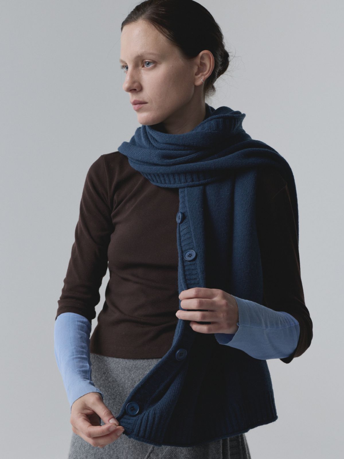 아코크(ACOC) Modular Wrap Skirt_Navy