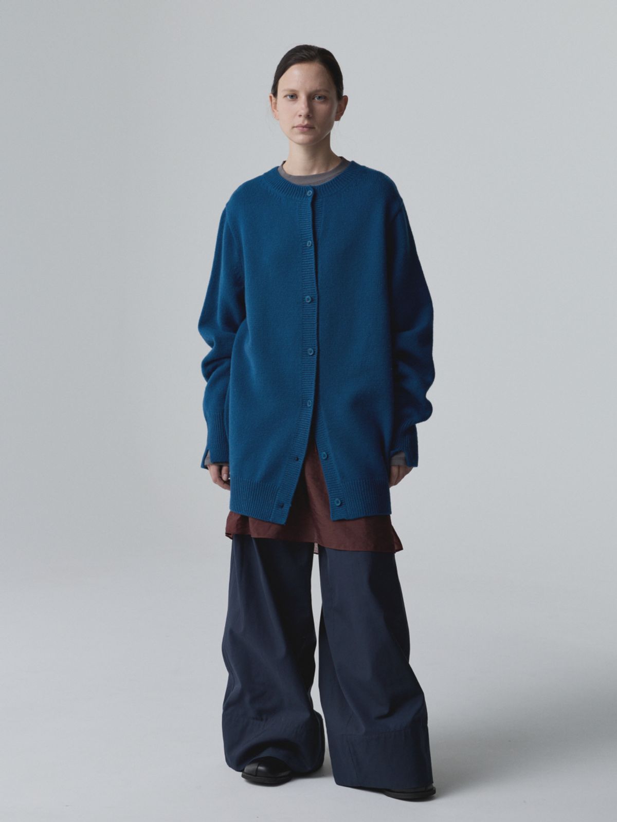 아코크(ACOC) Doubleway Cardigan_Peacock Blue
