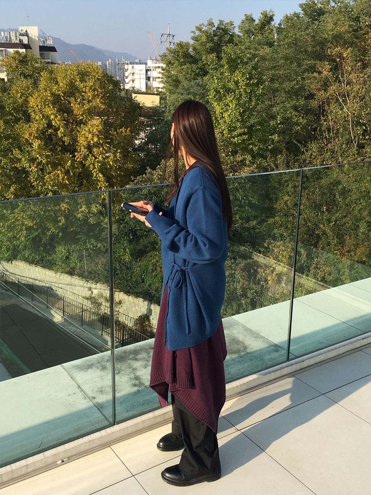 아코크(ACOC) Doubleway Cardigan_Peacock Blue