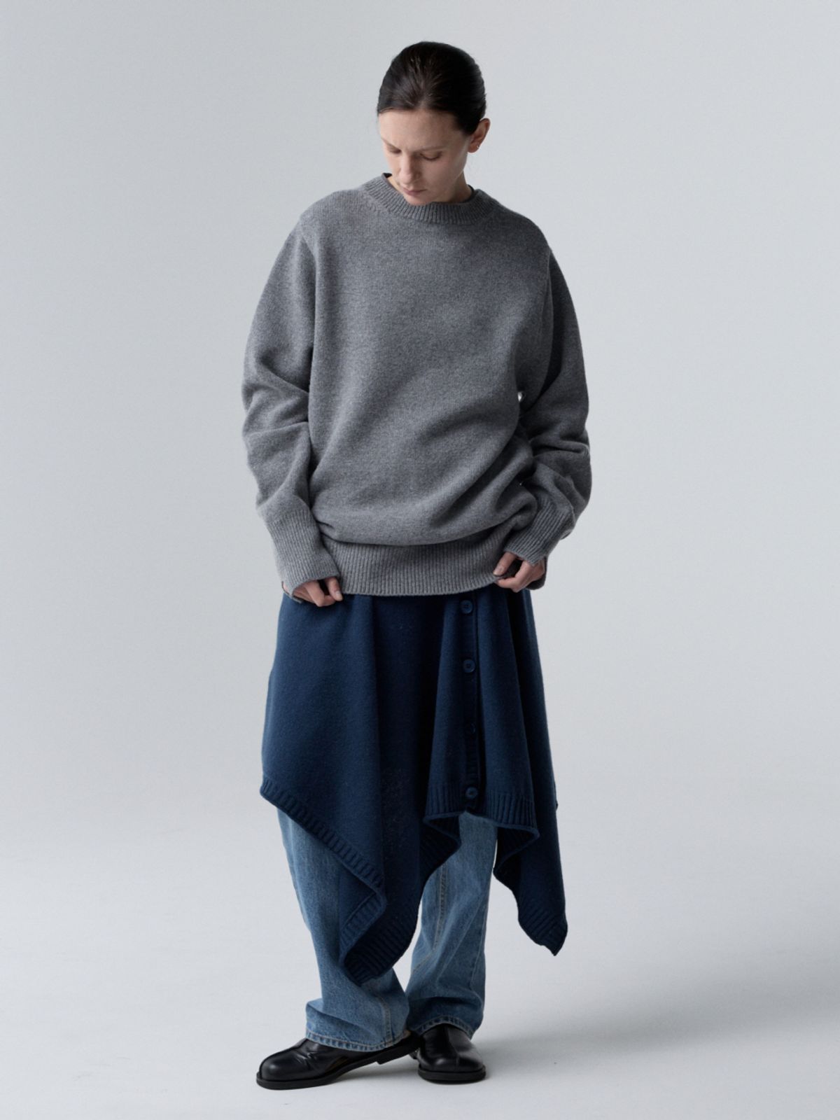 아코크(ACOC) Doubleway Cardigan_Gray