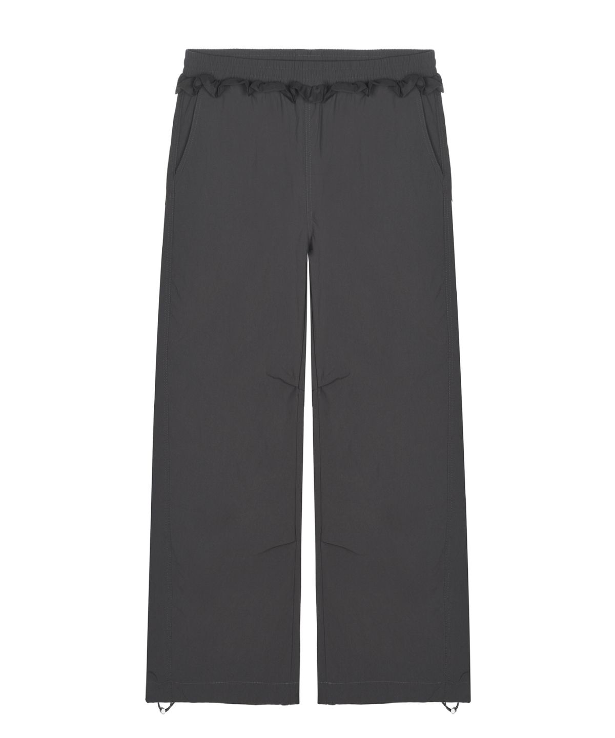 닉앤니콜(NICK&NICOLE) RUFFLE LACE PARACHUTE PANTS_CHARCOAL
