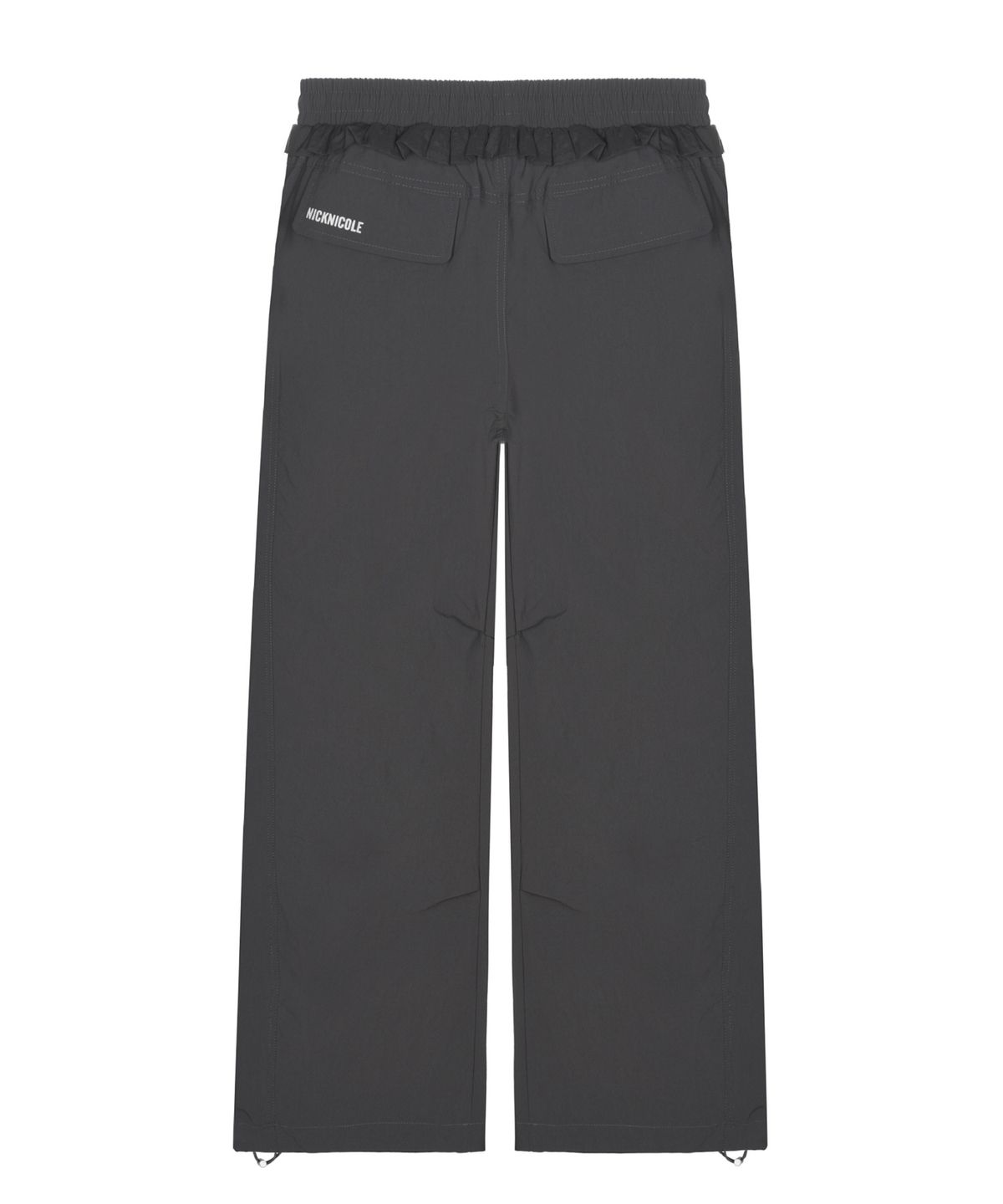 닉앤니콜(NICK&NICOLE) RUFFLE LACE PARACHUTE PANTS_CHARCOAL