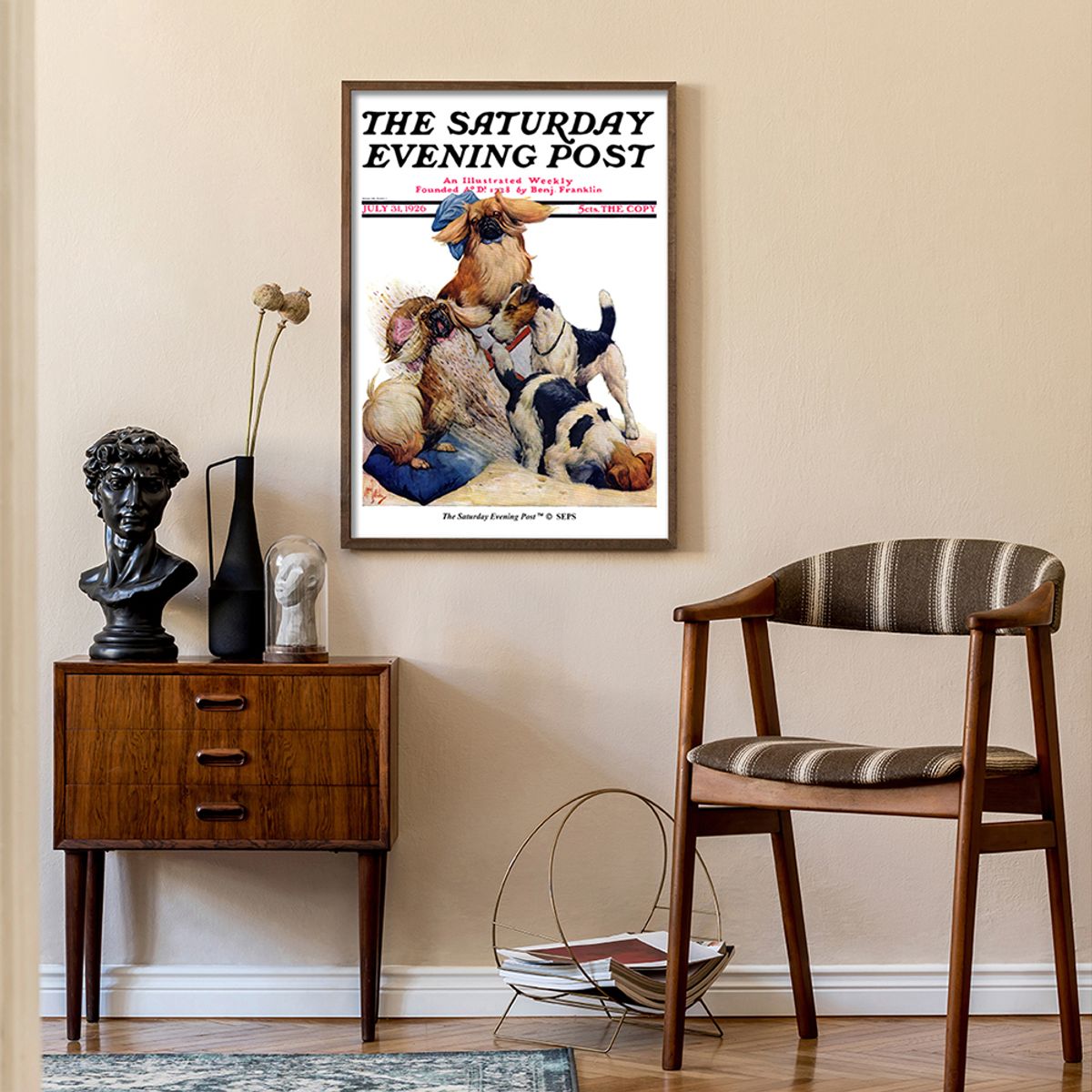 더 새터데이 이브닝 포스트(THE SATURDAY EVENING POST) SEP Framed Poster_Digging Doggy