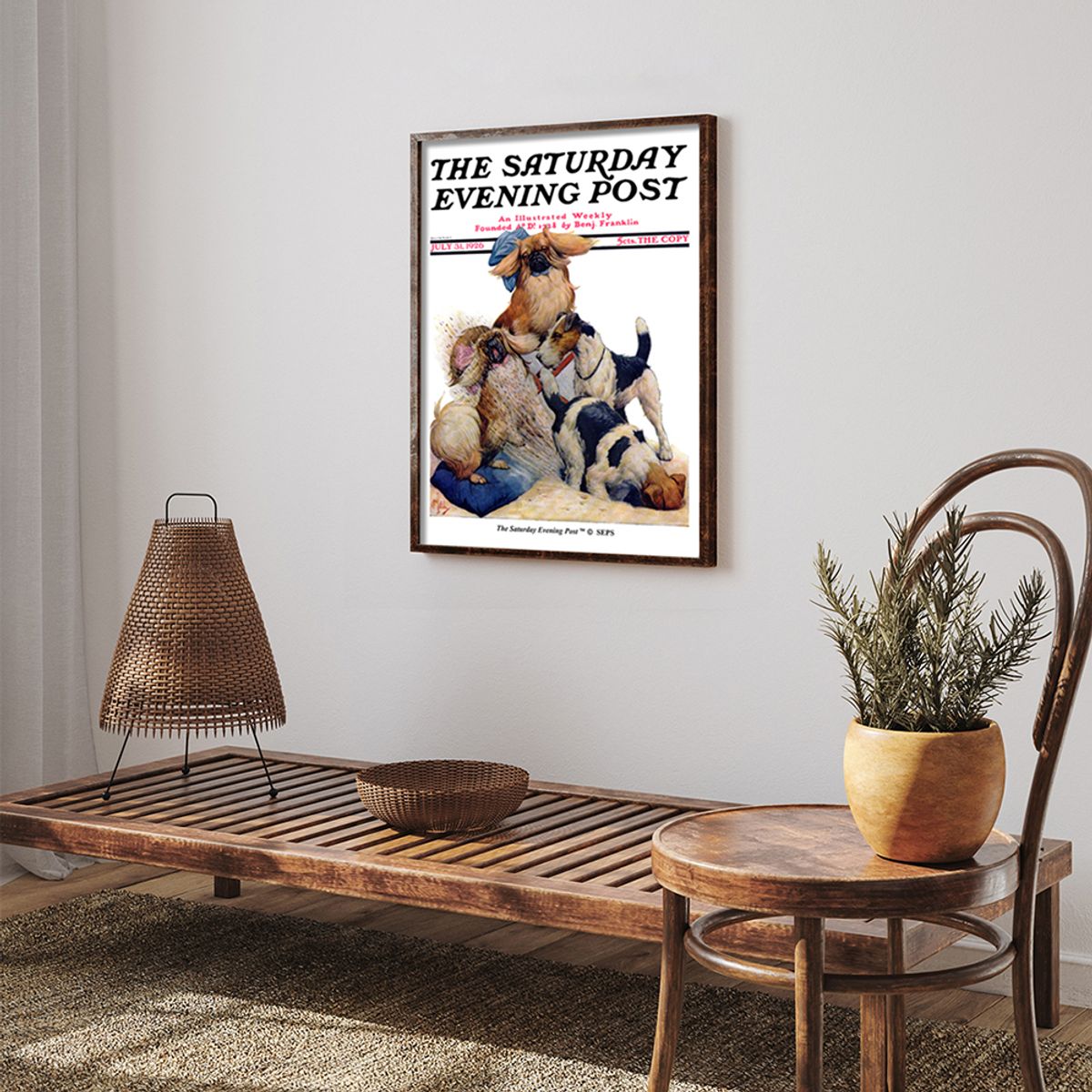 더 새터데이 이브닝 포스트(THE SATURDAY EVENING POST) SEP Framed Poster_Digging Doggy
