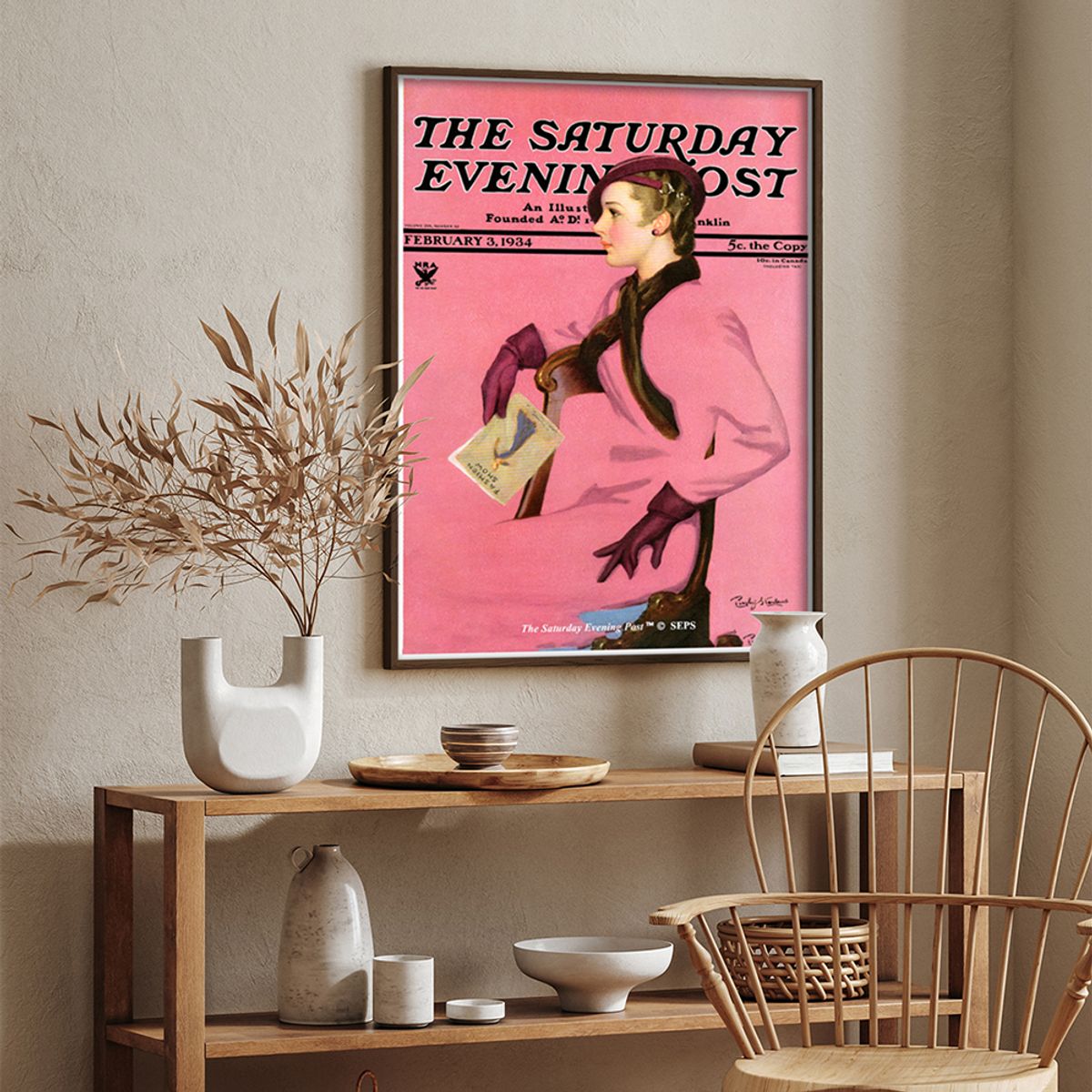 더 새터데이 이브닝 포스트(THE SATURDAY EVENING POST) SEP Framed Poster_At the Fashion Show