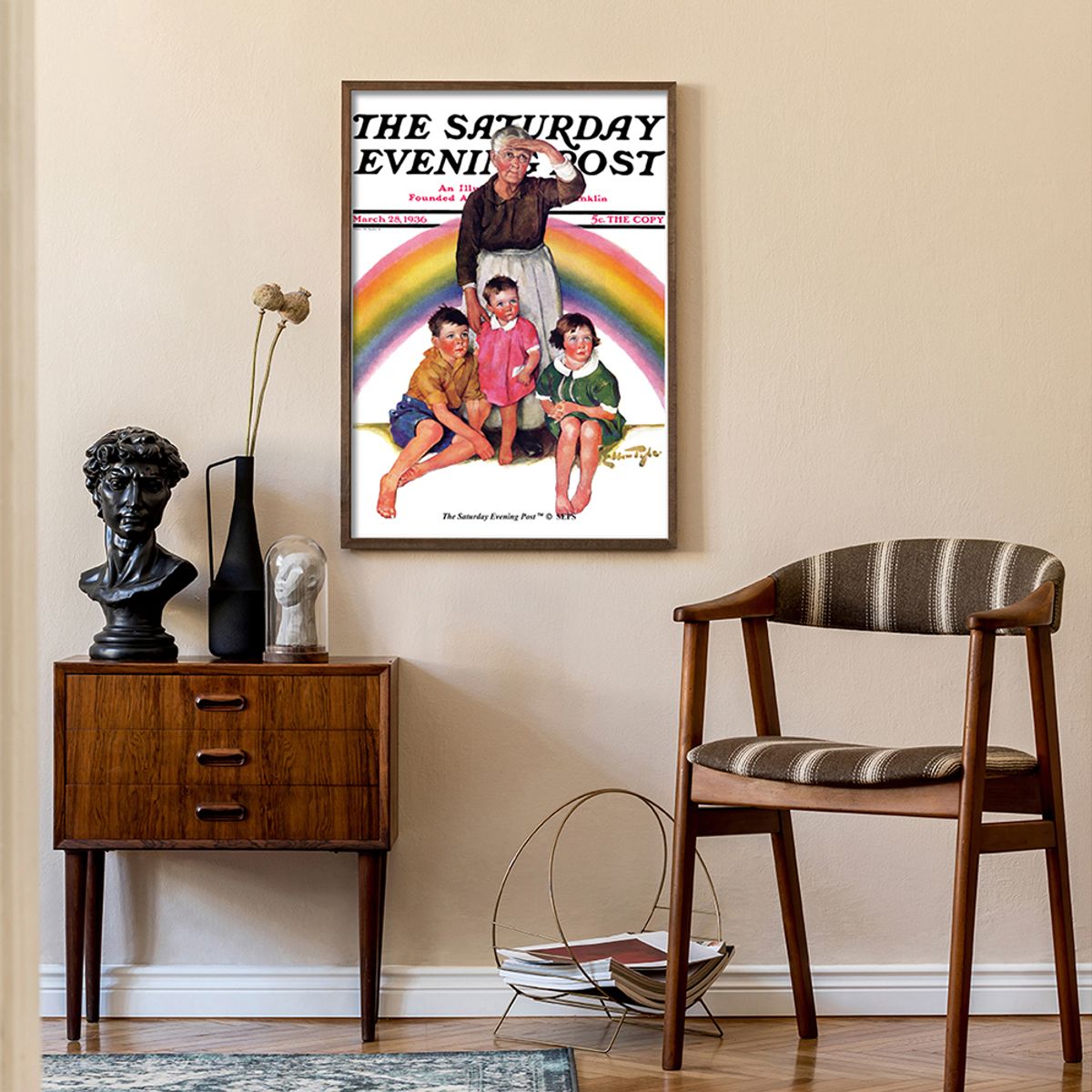 더 새터데이 이브닝 포스트(THE SATURDAY EVENING POST) SEP Framed Poster_Rainbow