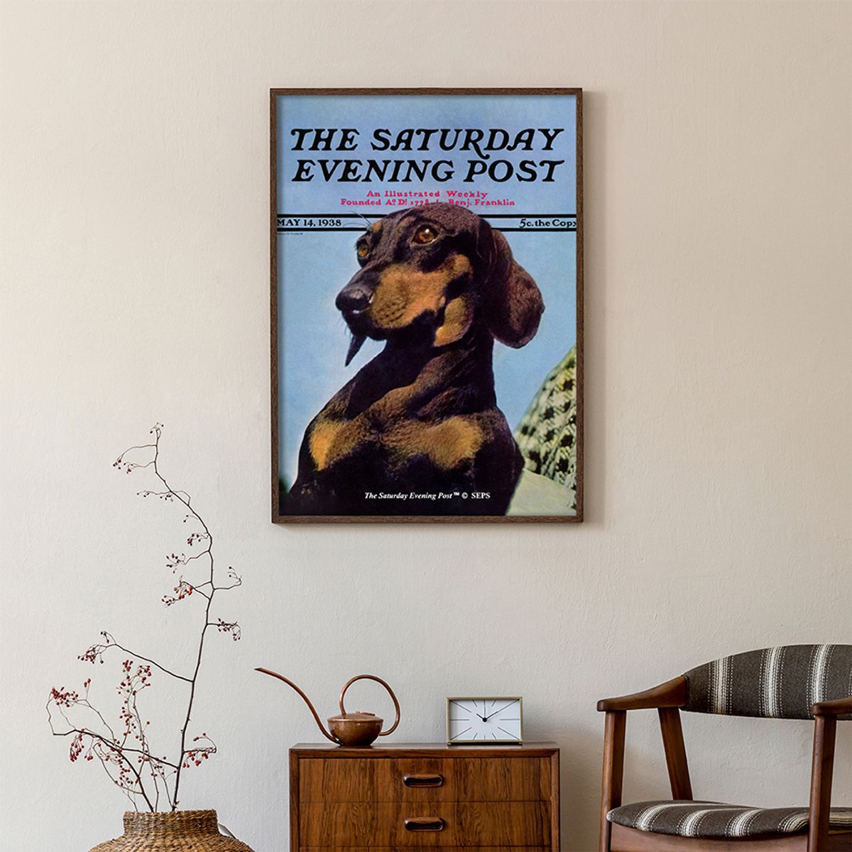 더 새터데이 이브닝 포스트(THE SATURDAY EVENING POST) SEP Framed Poster_Dachshund