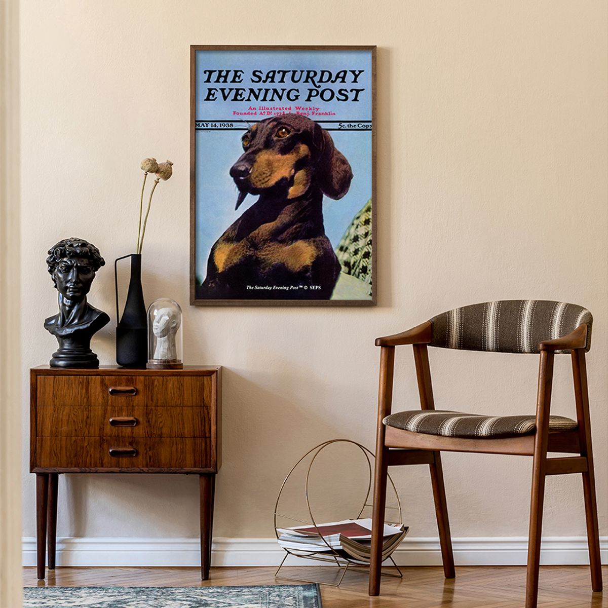 더 새터데이 이브닝 포스트(THE SATURDAY EVENING POST) SEP Framed Poster_Dachshund