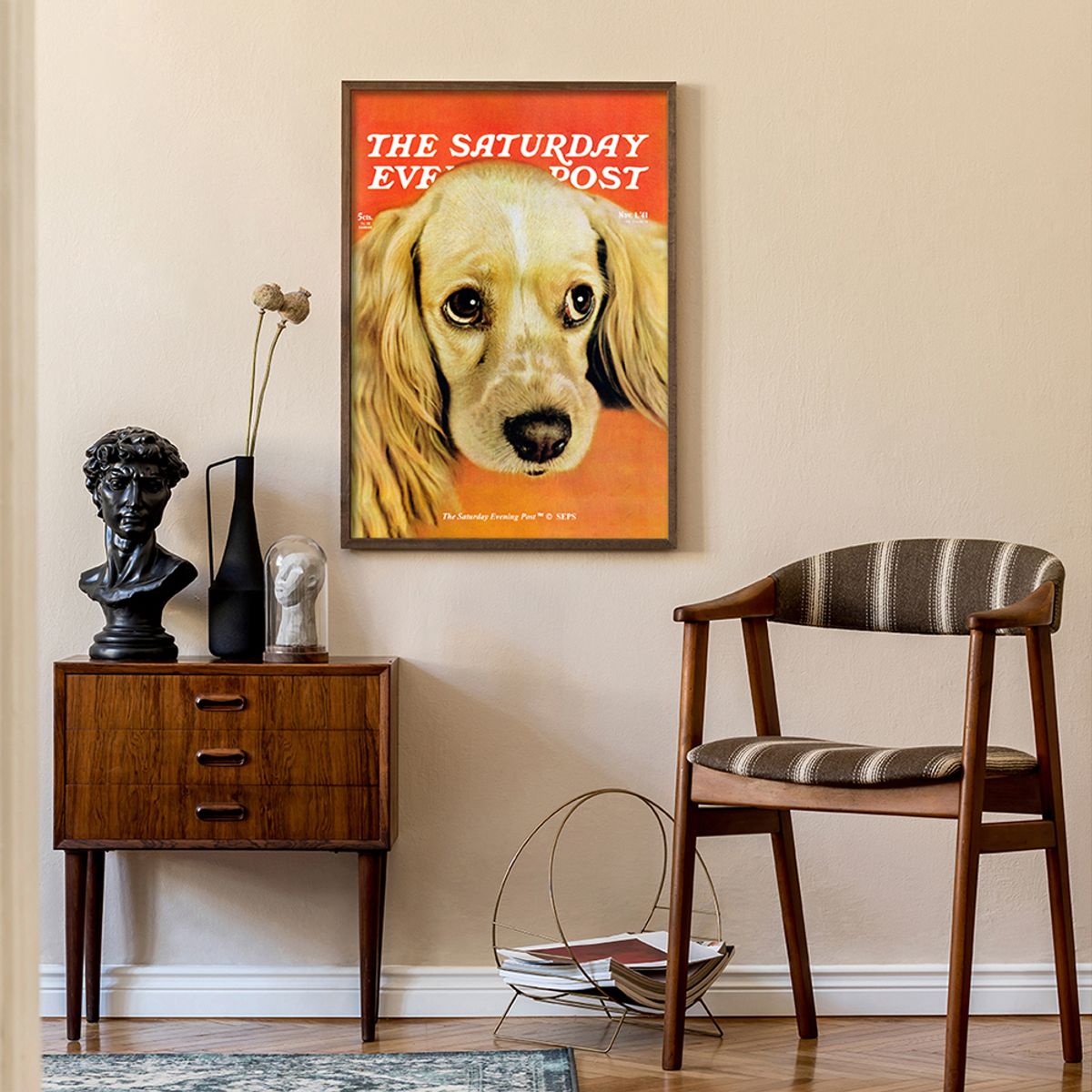 더 새터데이 이브닝 포스트(THE SATURDAY EVENING POST) SEP Framed Poster_Golden Cocker