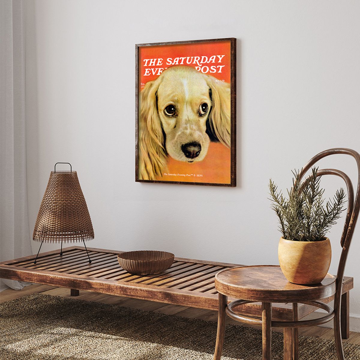 더 새터데이 이브닝 포스트(THE SATURDAY EVENING POST) SEP Framed Poster_Golden Cocker