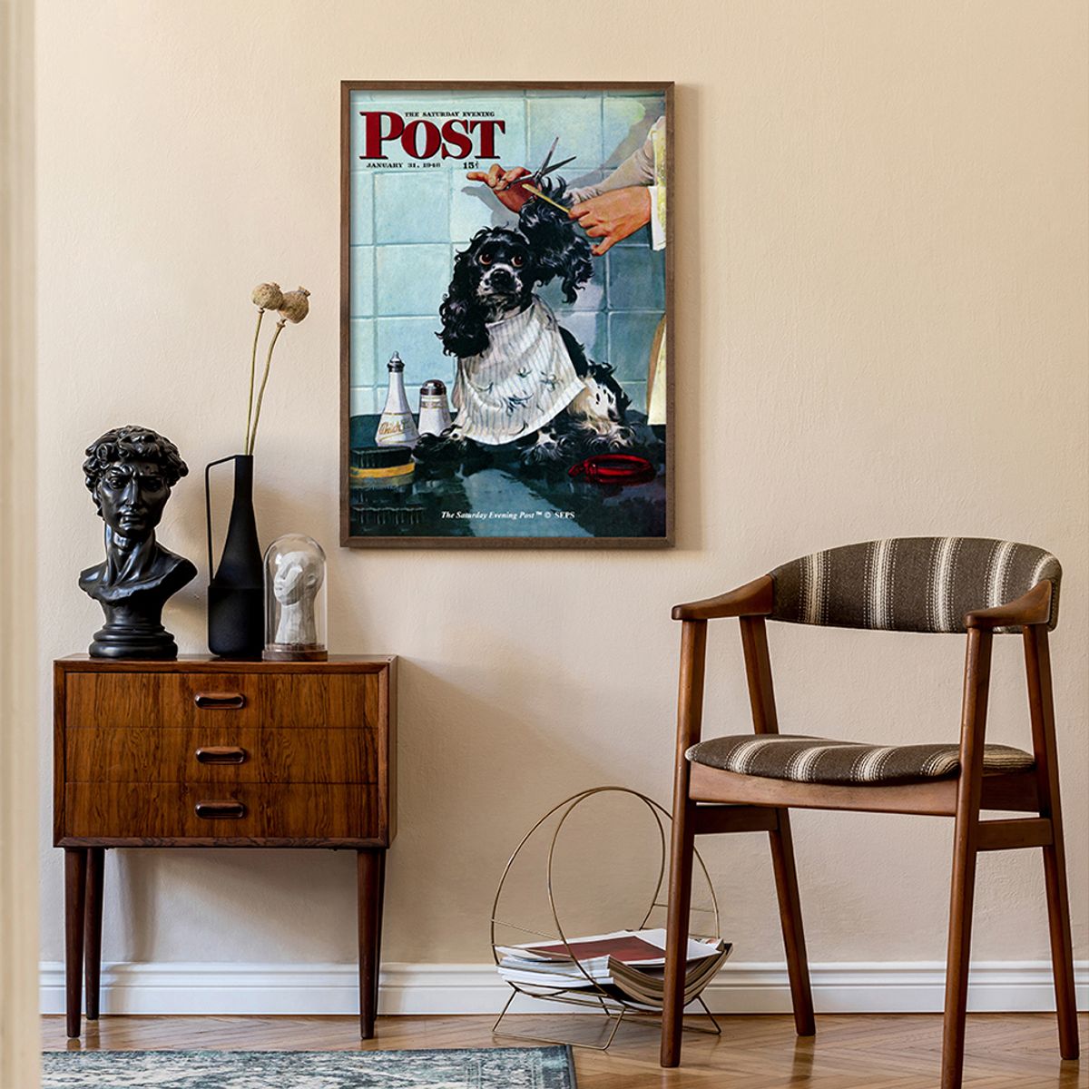 더 새터데이 이브닝 포스트(THE SATURDAY EVENING POST) SEP Framed Poster_Butch’s Haircut