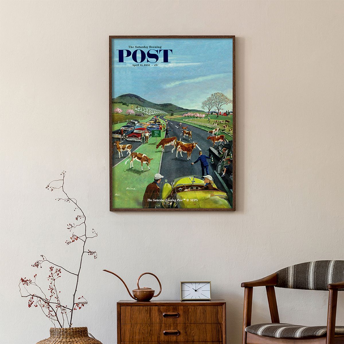 더 새터데이 이브닝 포스트(THE SATURDAY EVENING POST) SEP Framed Poster_Slow Mooving Traffic