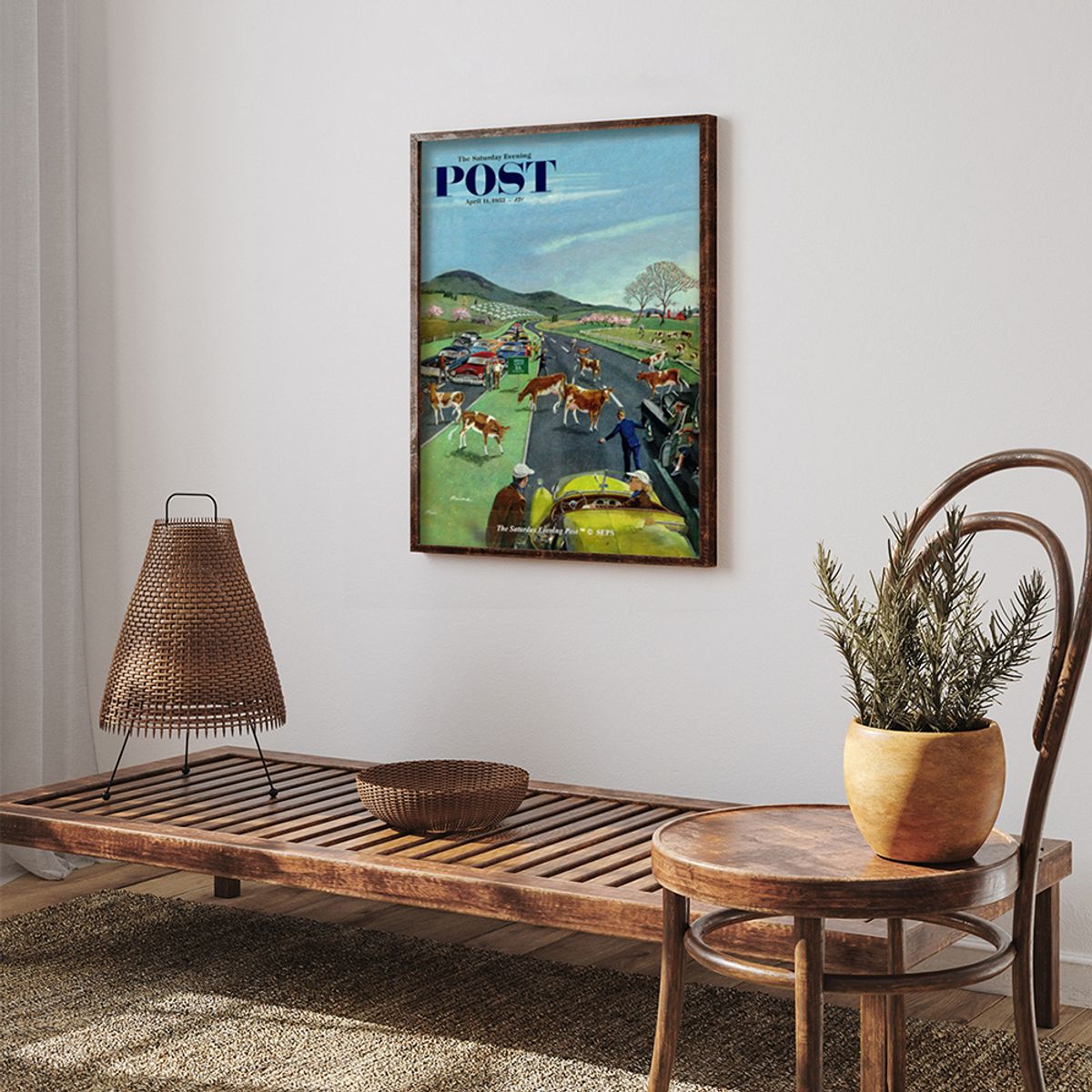 더 새터데이 이브닝 포스트(THE SATURDAY EVENING POST) SEP Framed Poster_Slow Mooving Traffic