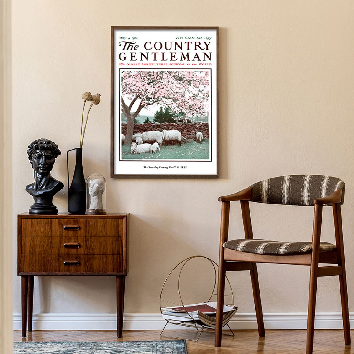 더 새터데이 이브닝 포스트(THE SATURDAY EVENING POST) SEP Framed Poster_Sheep in Spring
