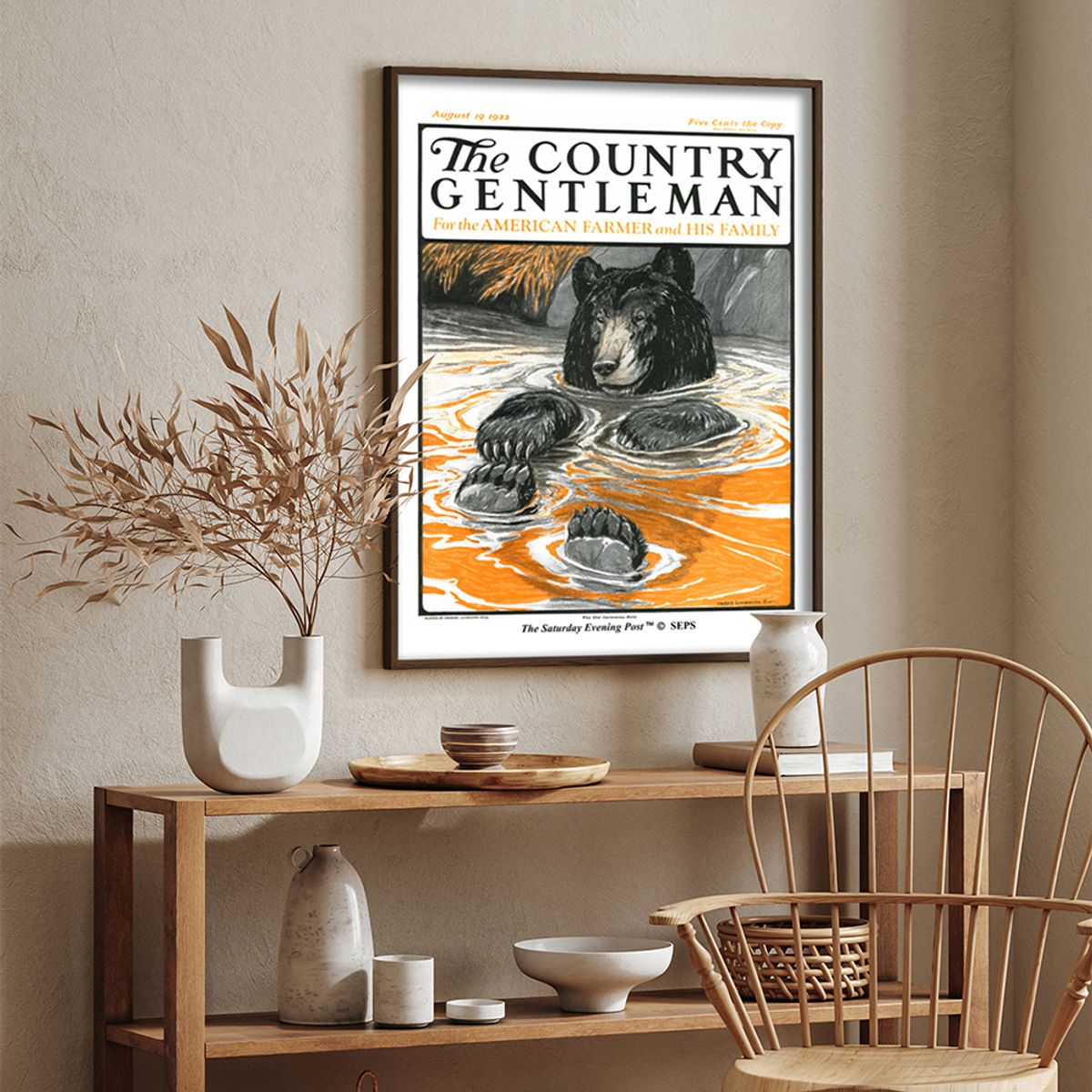 더 새터데이 이브닝 포스트(THE SATURDAY EVENING POST) SEP Framed Poster_Cool Bear