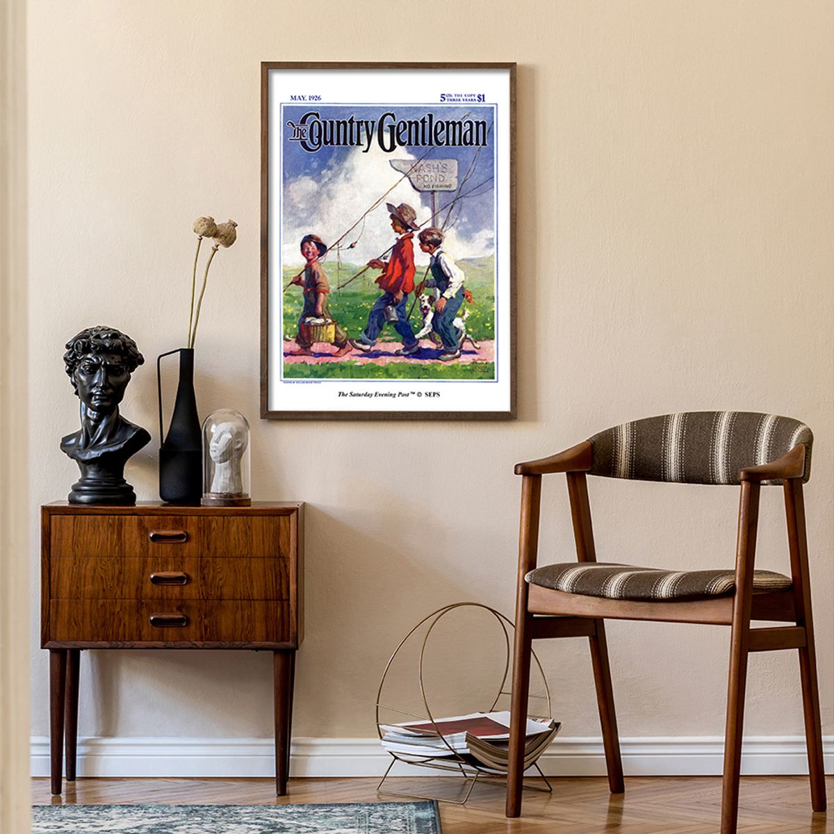 더 새터데이 이브닝 포스트(THE SATURDAY EVENING POST) SEP Framed Poster_Going Fishing
