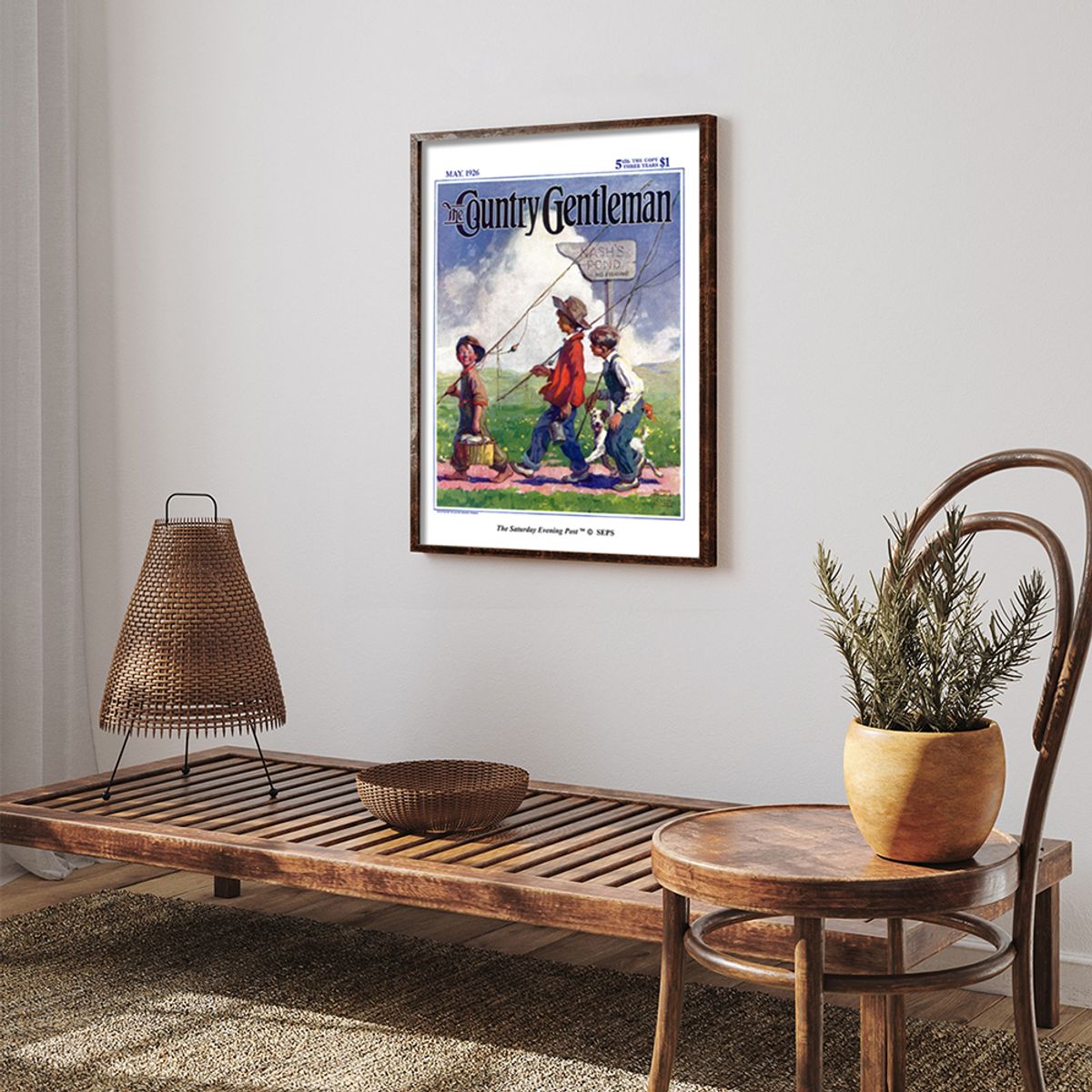 더 새터데이 이브닝 포스트(THE SATURDAY EVENING POST) SEP Framed Poster_Going Fishing
