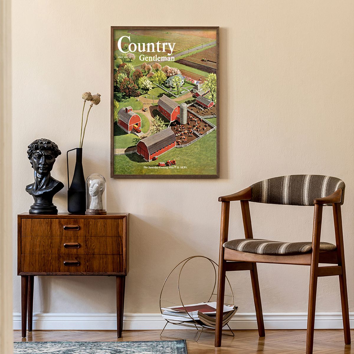더 새터데이 이브닝 포스트(THE SATURDAY EVENING POST) SEP Framed Poster_Aerial View of Farm