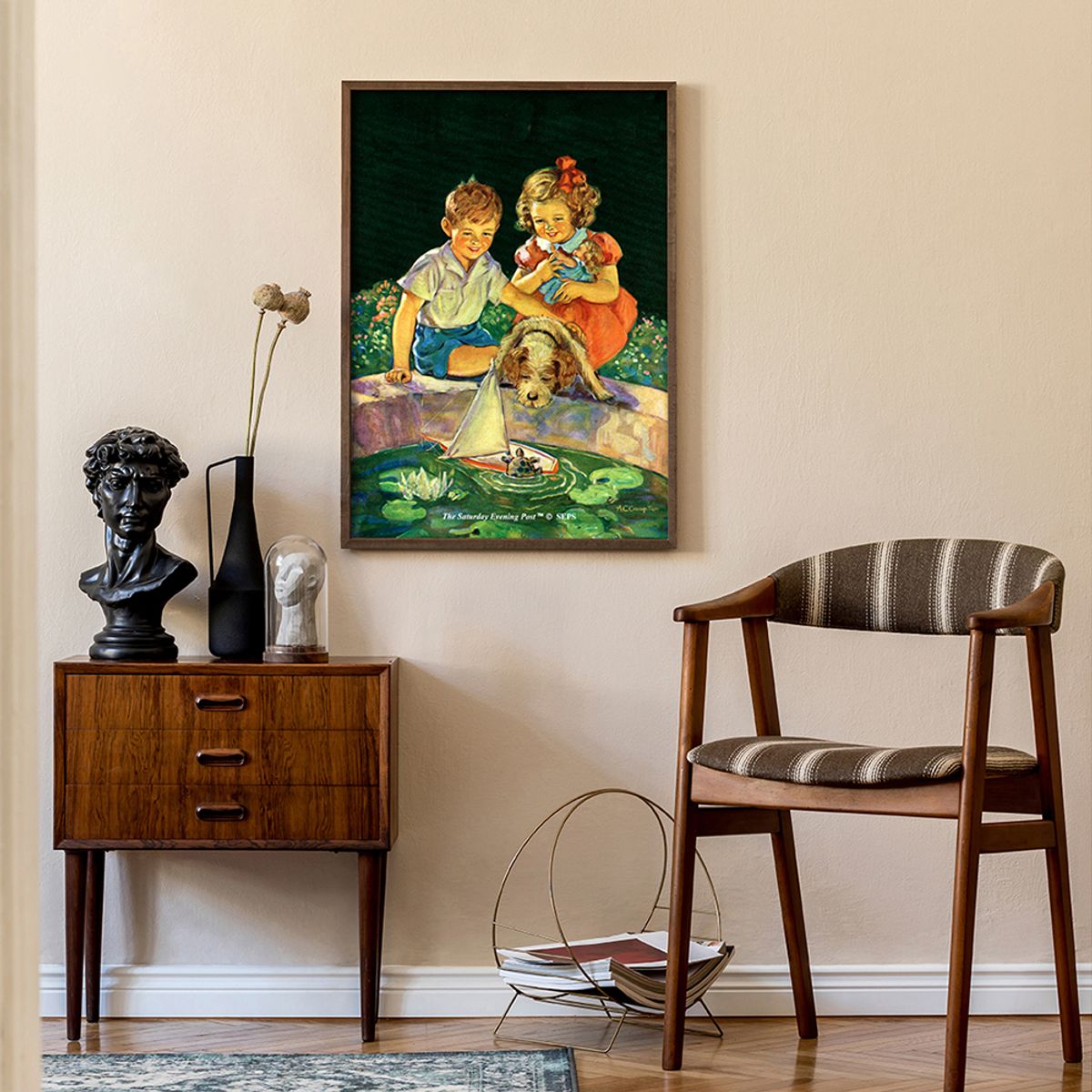 더 새터데이 이브닝 포스트(THE SATURDAY EVENING POST) SEP Framed Poster_Sailboat and Turtle