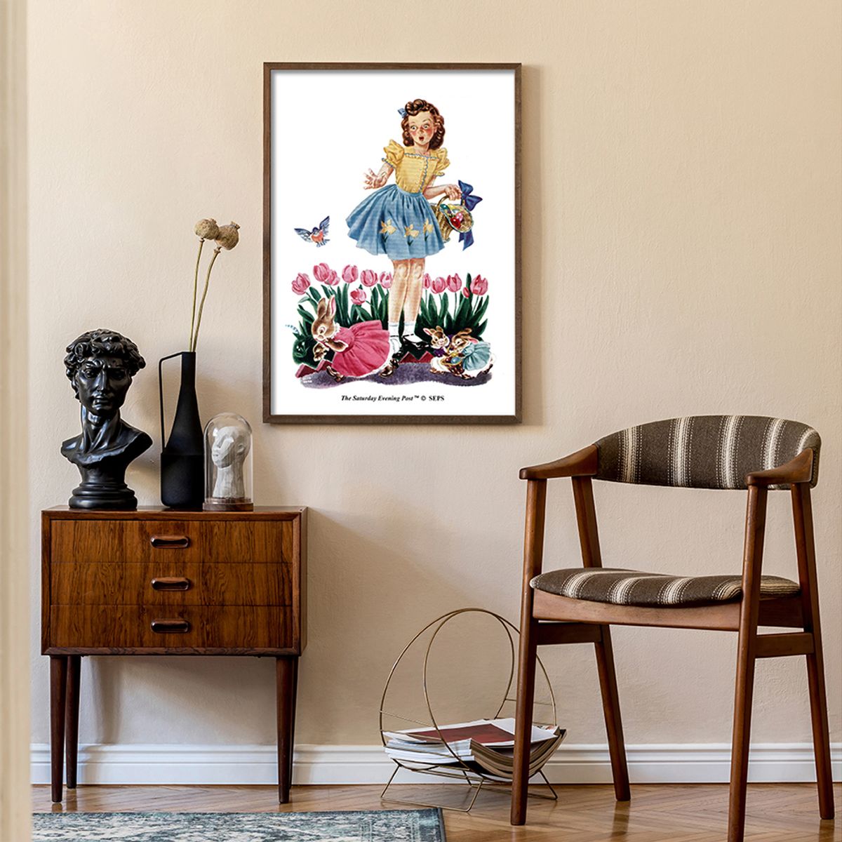 더 새터데이 이브닝 포스트(THE SATURDAY EVENING POST) SEP Framed Poster_Gathering Eggs