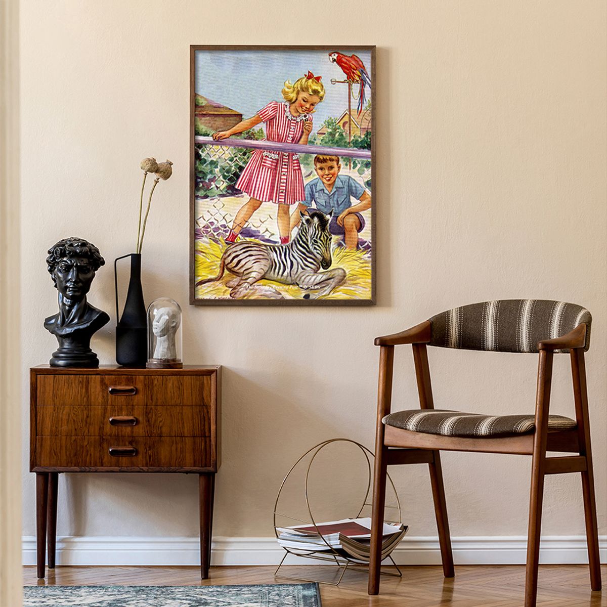 더 새터데이 이브닝 포스트(THE SATURDAY EVENING POST) SEP Framed Poster_Baby Zebra