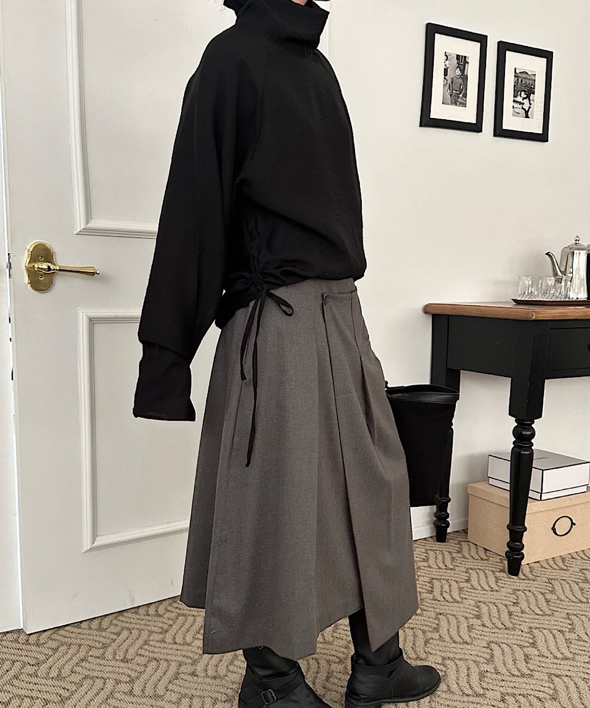 아포엠(APOEM) Folded Blouse - 3colors