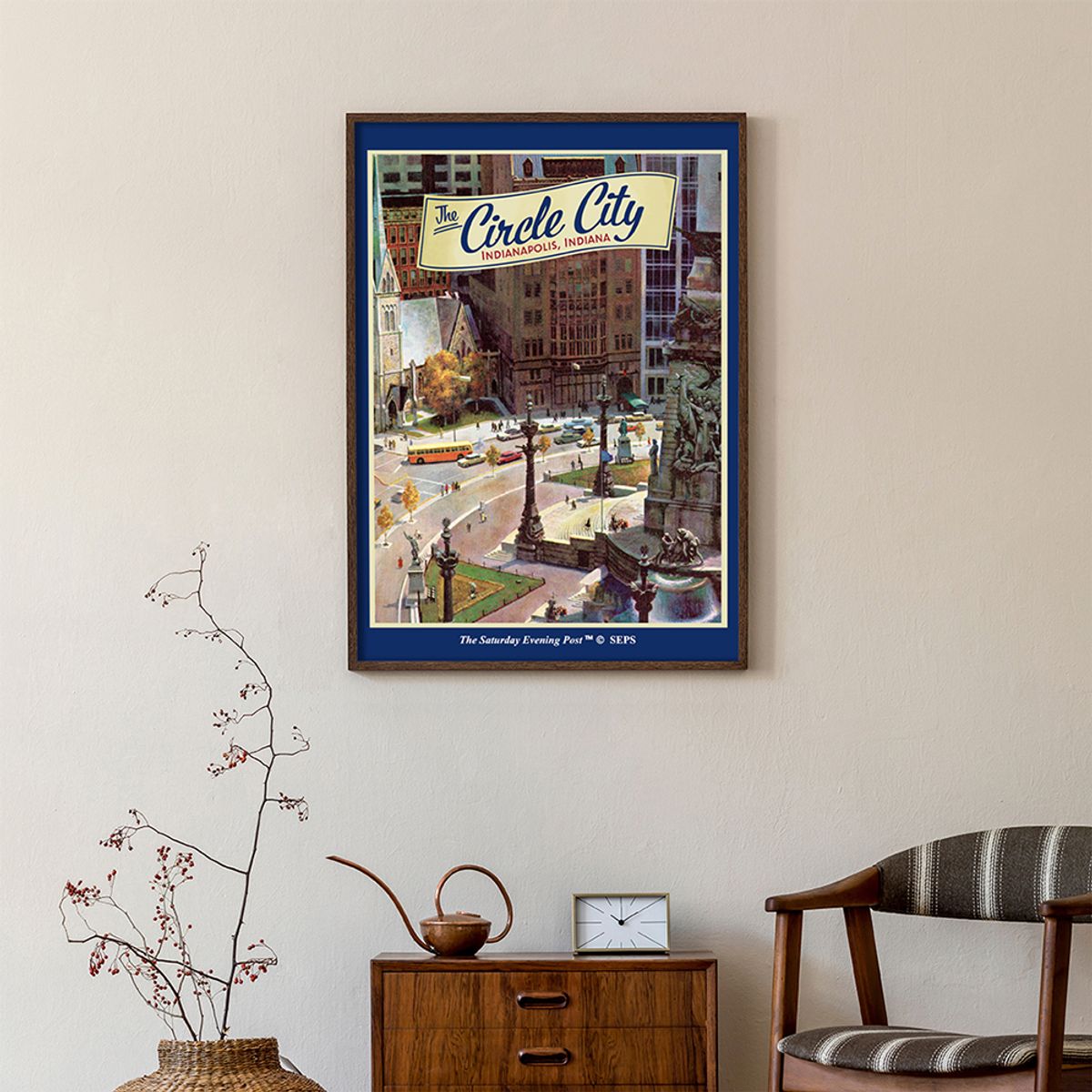 더 새터데이 이브닝 포스트(THE SATURDAY EVENING POST) SEP Framed Poster_Monument Circle