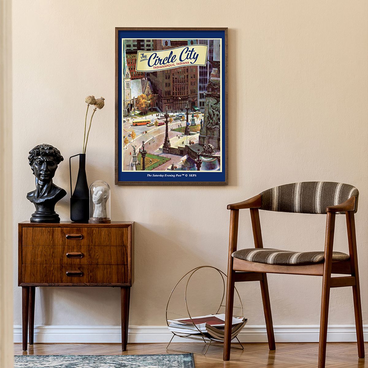 더 새터데이 이브닝 포스트(THE SATURDAY EVENING POST) SEP Framed Poster_Monument Circle