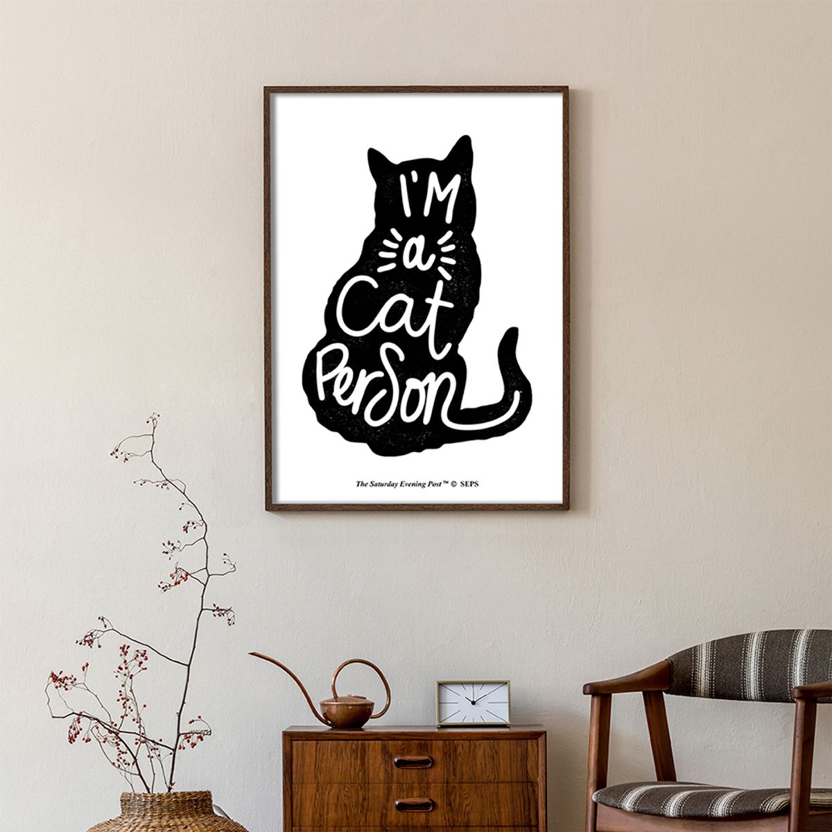 더 새터데이 이브닝 포스트(THE SATURDAY EVENING POST) SEP Framed Poster_Cat Person