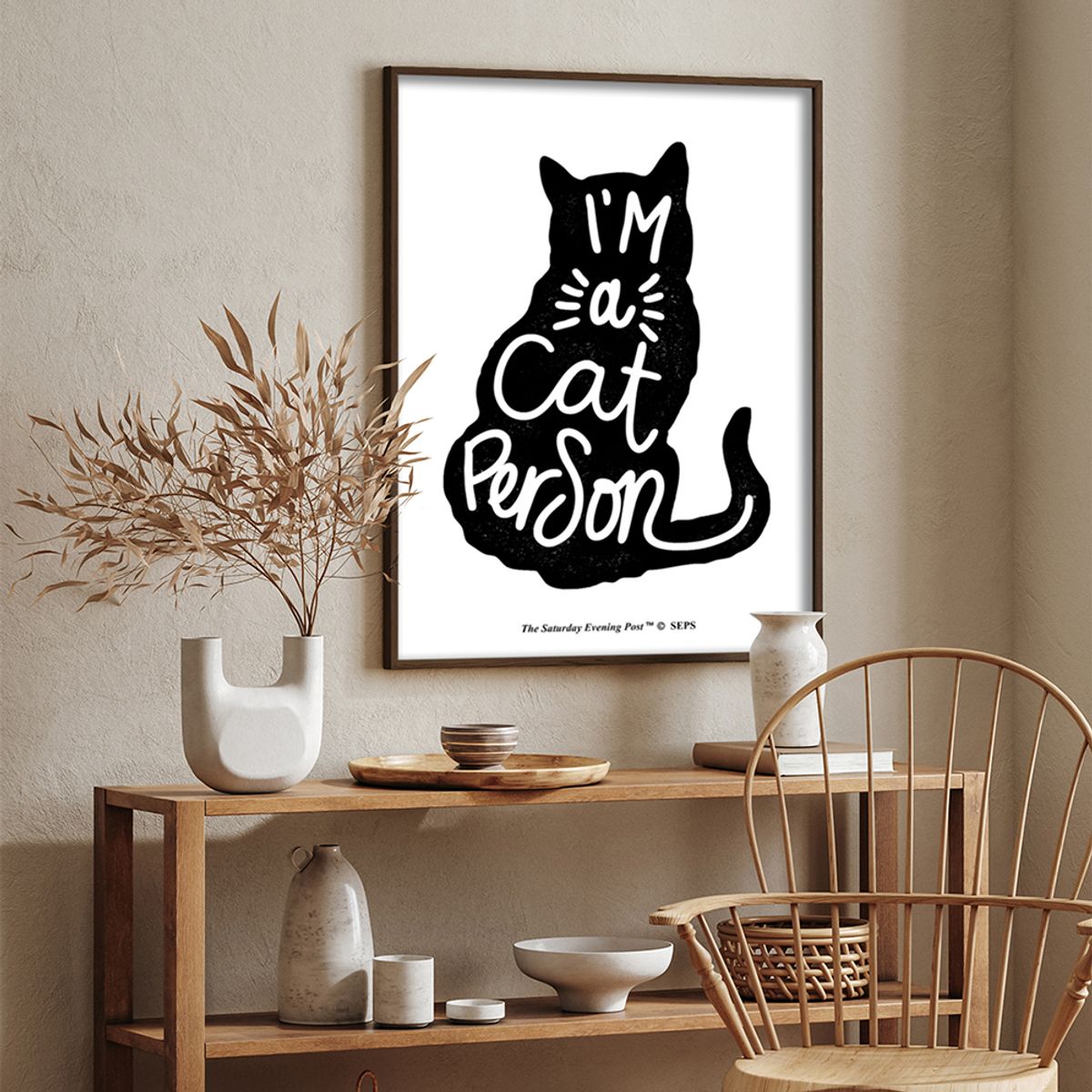 더 새터데이 이브닝 포스트(THE SATURDAY EVENING POST) SEP Framed Poster_Cat Person