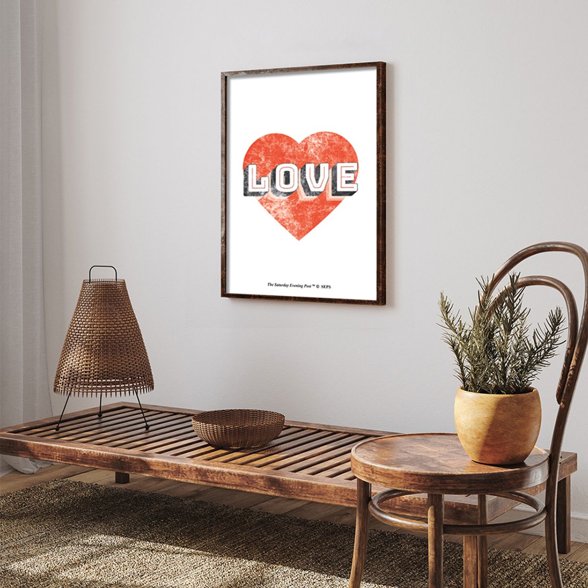 더 새터데이 이브닝 포스트(THE SATURDAY EVENING POST) SEP Framed Poster_Love