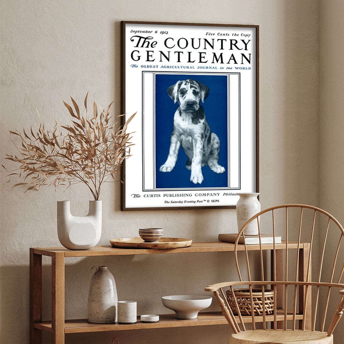 더 새터데이 이브닝 포스트(THE SATURDAY EVENING POST) SEP Framed Poster_Puppy Portrait