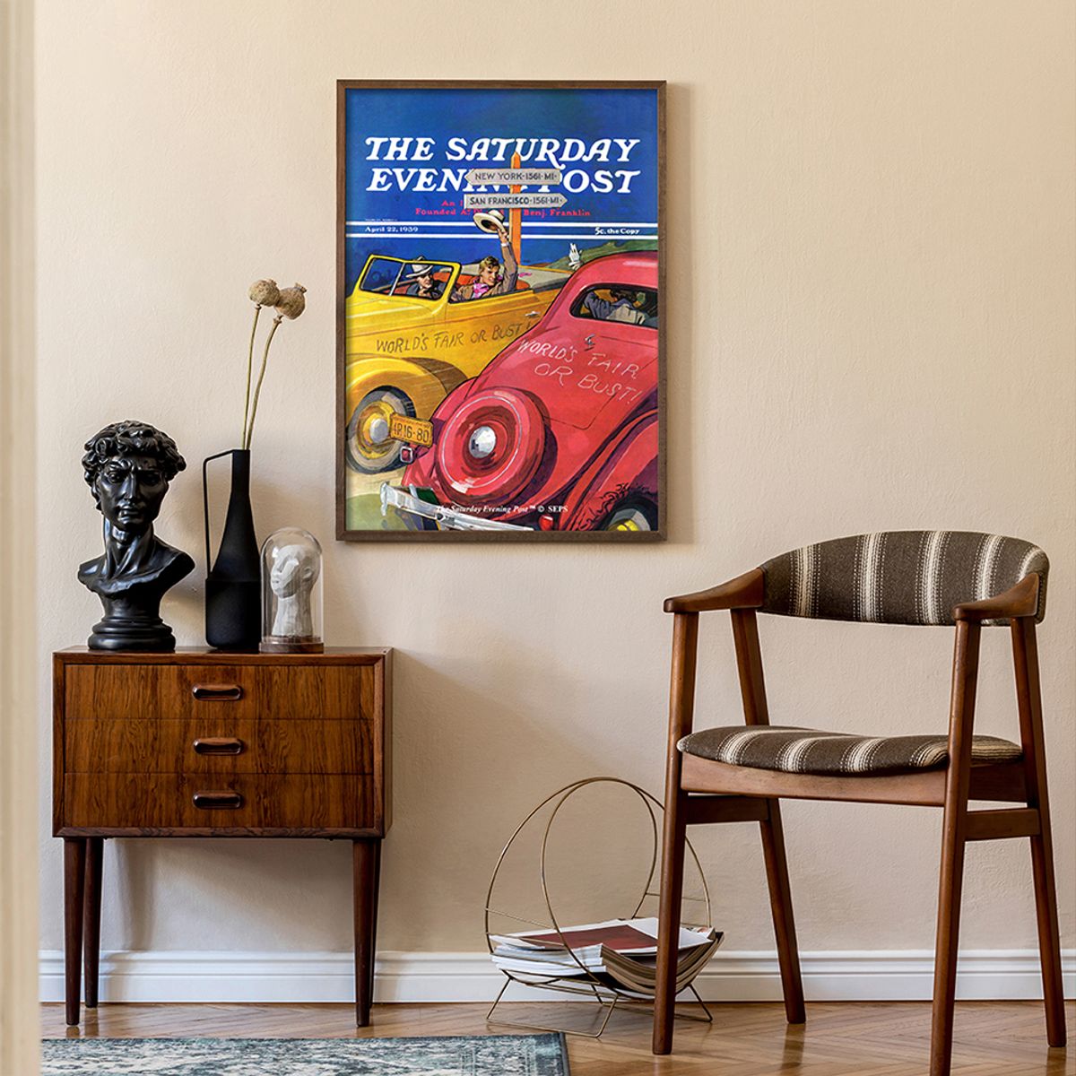 더 새터데이 이브닝 포스트(THE SATURDAY EVENING POST) SEP Framed Poster_World is Fair or Bust