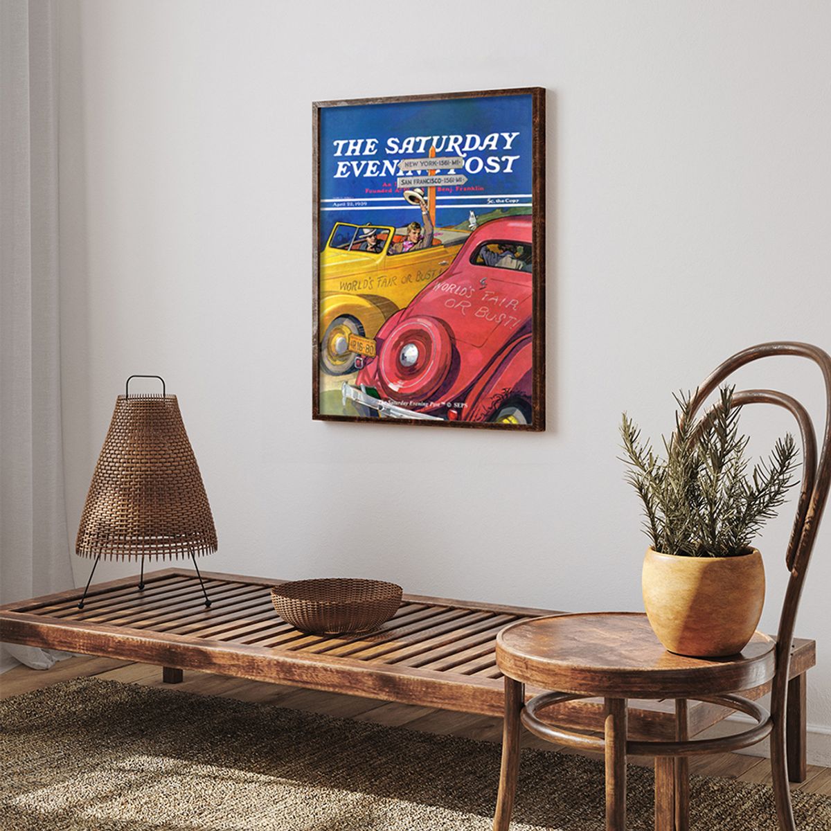 더 새터데이 이브닝 포스트(THE SATURDAY EVENING POST) SEP Framed Poster_World is Fair or Bust