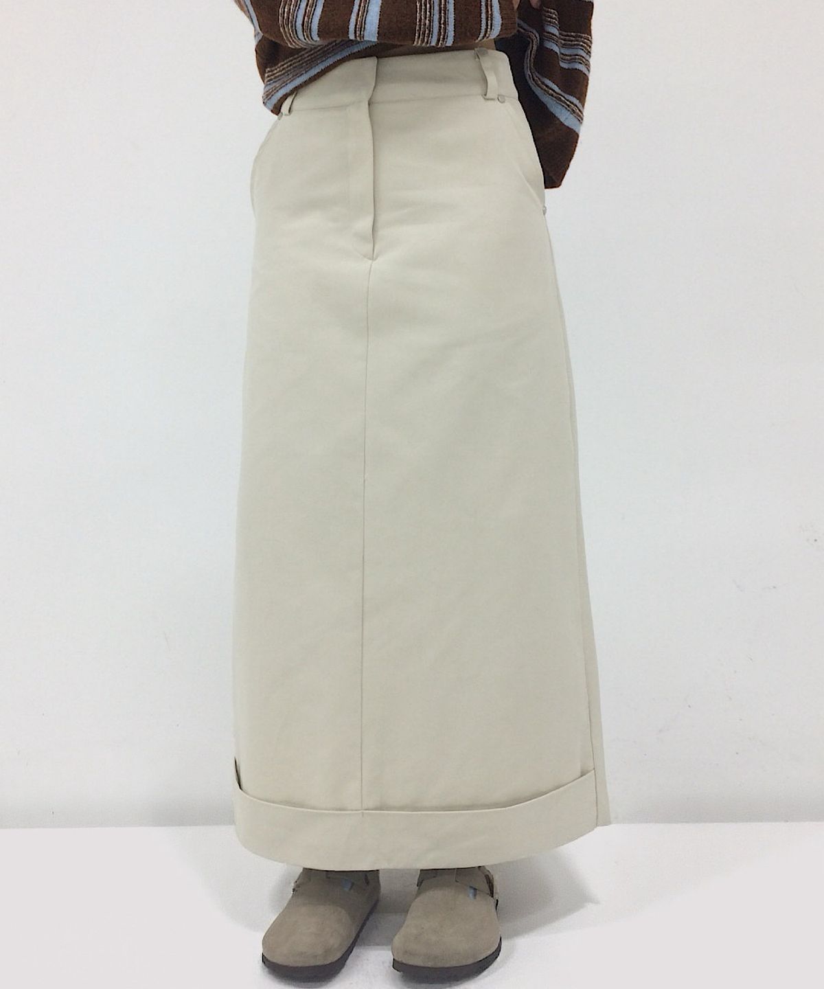 아포엠(APOEM) Soft Long Skirt (2C)