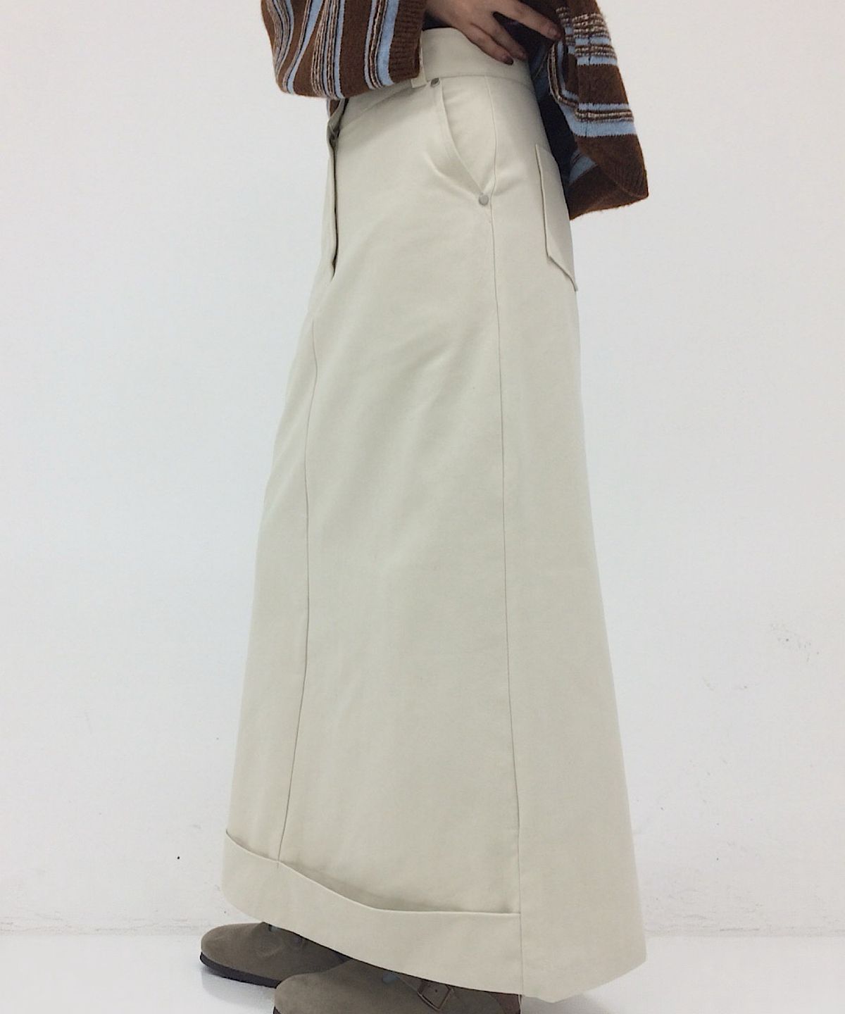 아포엠(APOEM) Soft Long Skirt (2C)