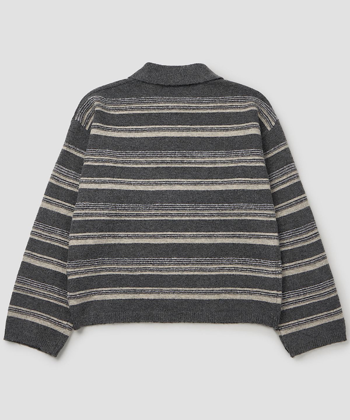 아포엠(APOEM) Stripe Collar Knit (2C)