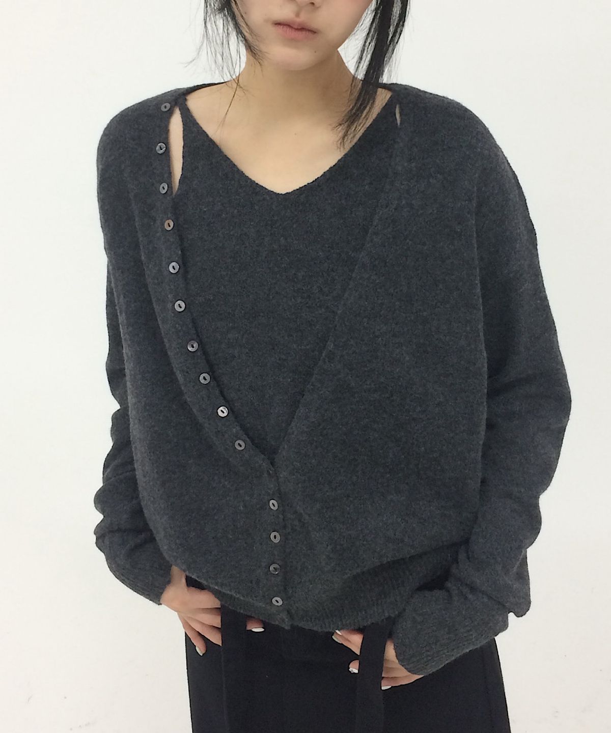 아포엠(APOEM) Knit Cardigan Set (2C)