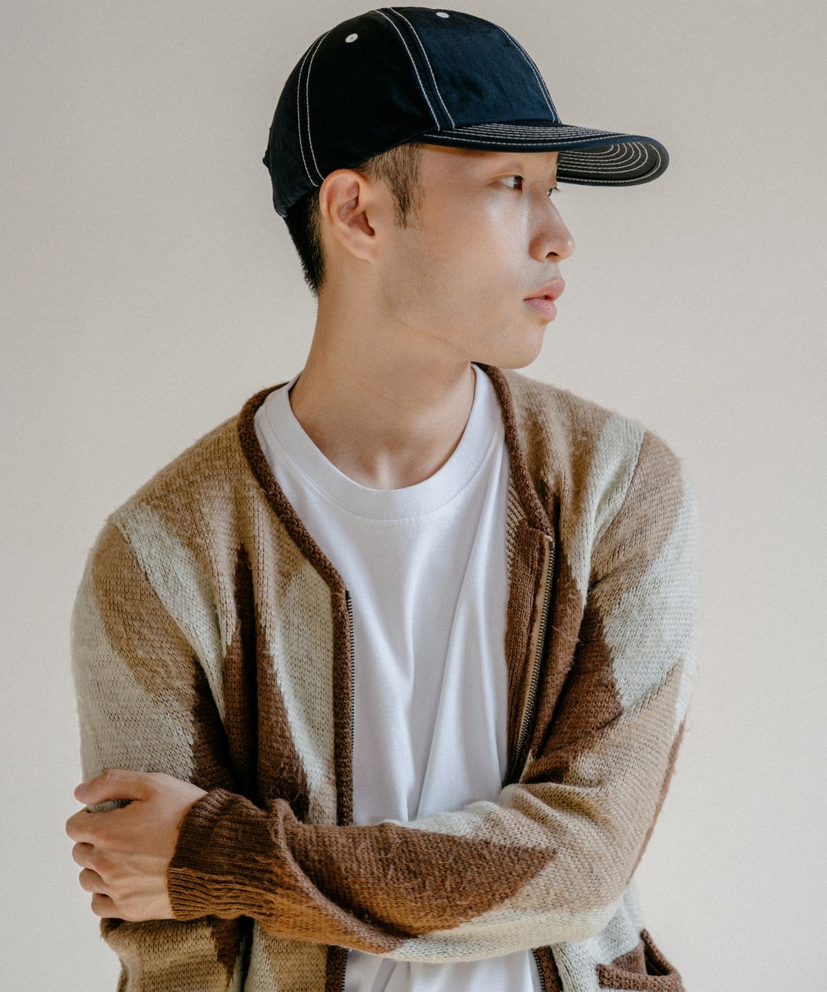 시트로(CITRO) 투톤 스티치 나일론 볼캡