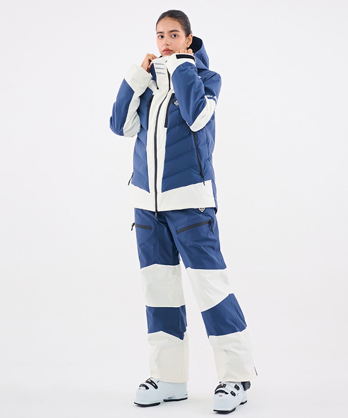돌아우터웨어(DOLL OUTERWEAR) 2526 눅 스키 자켓&팬츠 세트 NAVY 남녀공용