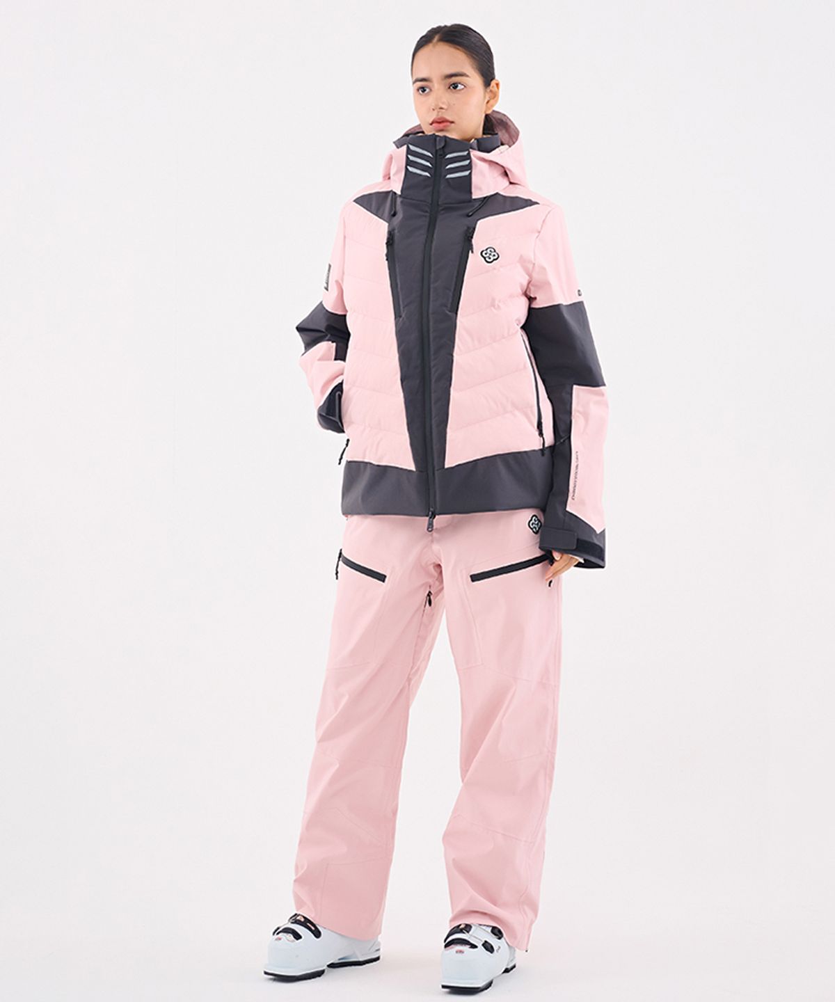 돌아우터웨어(DOLL OUTERWEAR) 2526 눅 스키 자켓&팬츠 세트 PINK 남녀공용