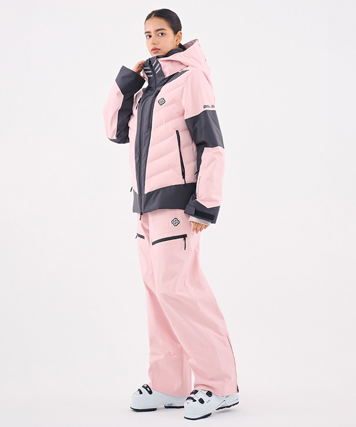 돌아우터웨어(DOLL OUTERWEAR) 2526 눅 스키 자켓&팬츠 세트 PINK 남녀공용