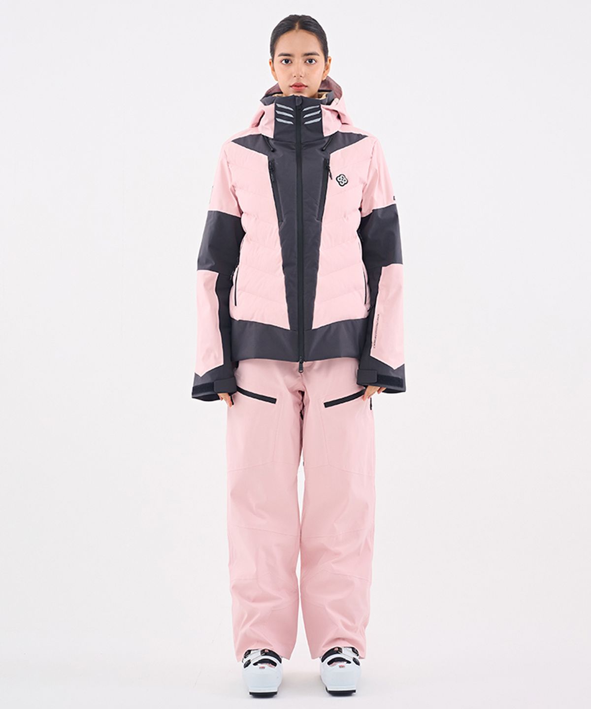 돌아우터웨어(DOLL OUTERWEAR) 2526 눅 스키 자켓&팬츠 세트 PINK 남녀공용