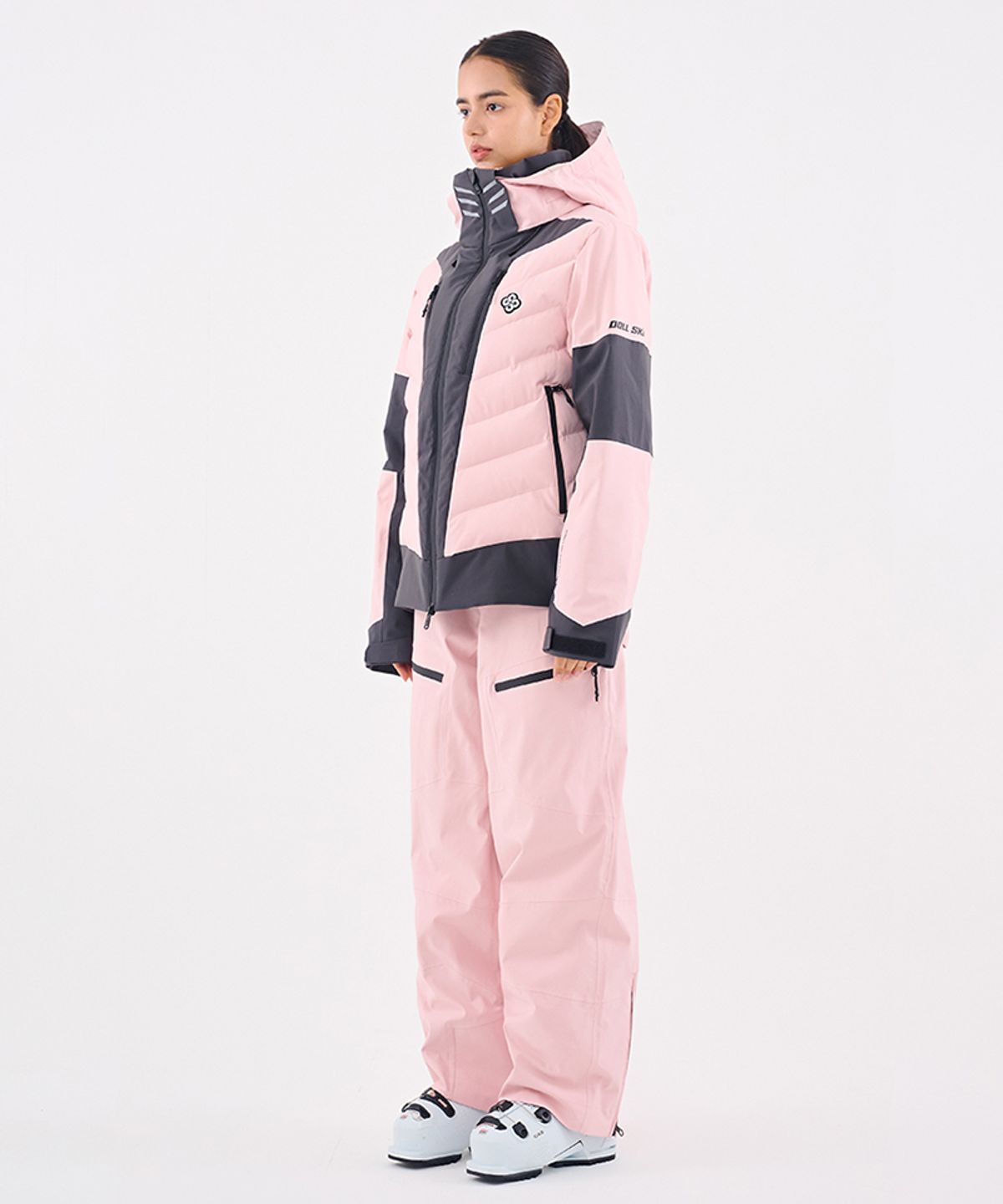돌아우터웨어(DOLL OUTERWEAR) 2526 눅 스키 자켓&팬츠 세트 PINK 남녀공용