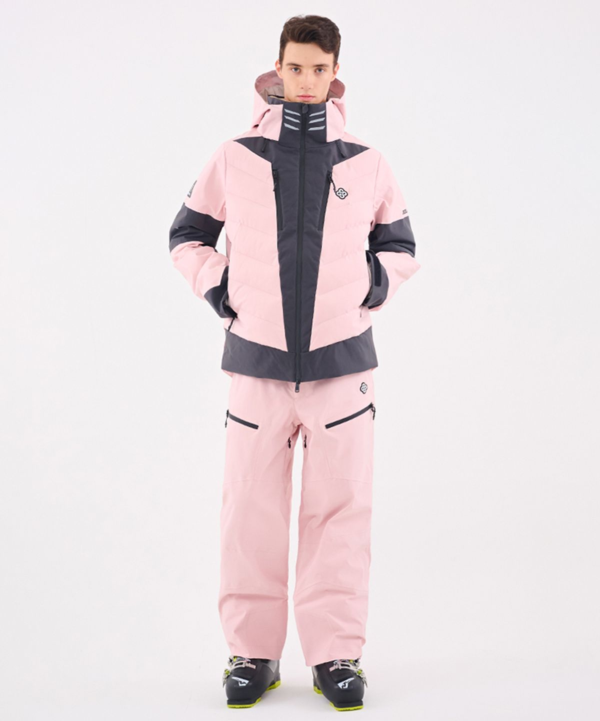돌아우터웨어(DOLL OUTERWEAR) 2526 눅 스키 자켓&팬츠 세트 PINK 남녀공용