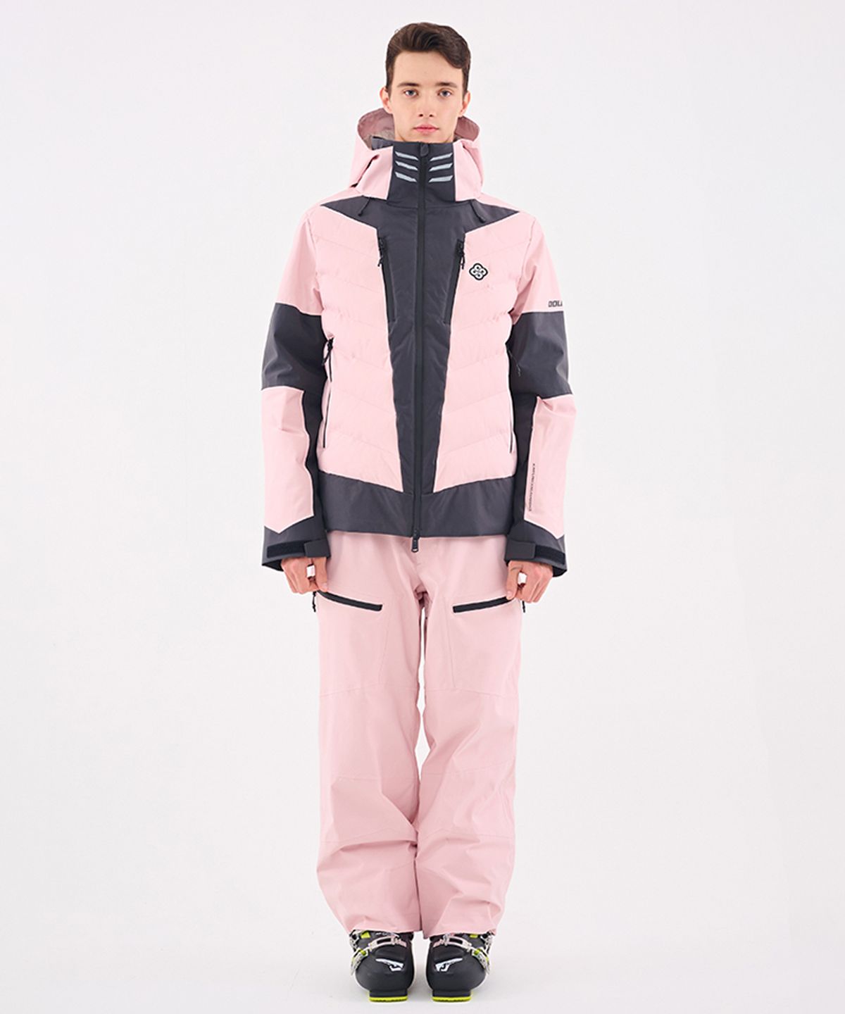 돌아우터웨어(DOLL OUTERWEAR) 2526 눅 스키 자켓&팬츠 세트 PINK 남녀공용
