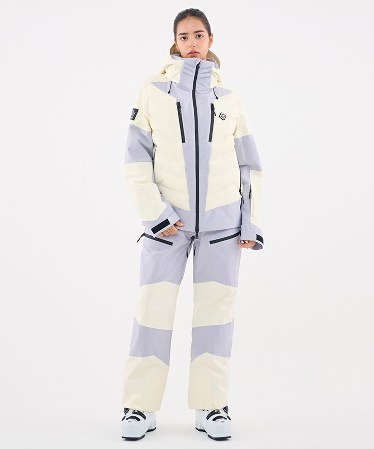 돌아우터웨어(DOLL OUTERWEAR) 2526 눅 스키 자켓&팬츠 세트 IVORY 남녀공용