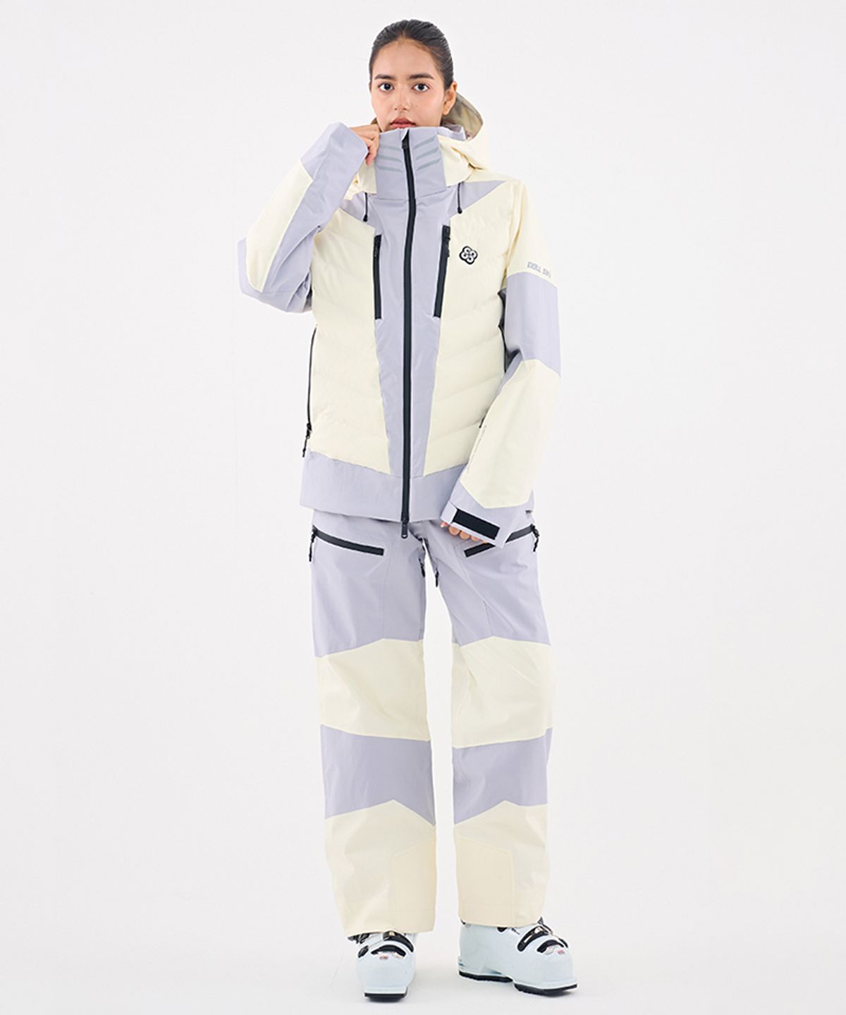 돌아우터웨어(DOLL OUTERWEAR) 2526 눅 스키 자켓&팬츠 세트 IVORY 남녀공용