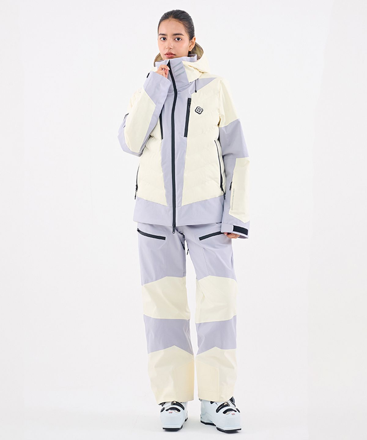 돌아우터웨어(DOLL OUTERWEAR) 2526 눅 스키 자켓&팬츠 세트 IVORY 남녀공용